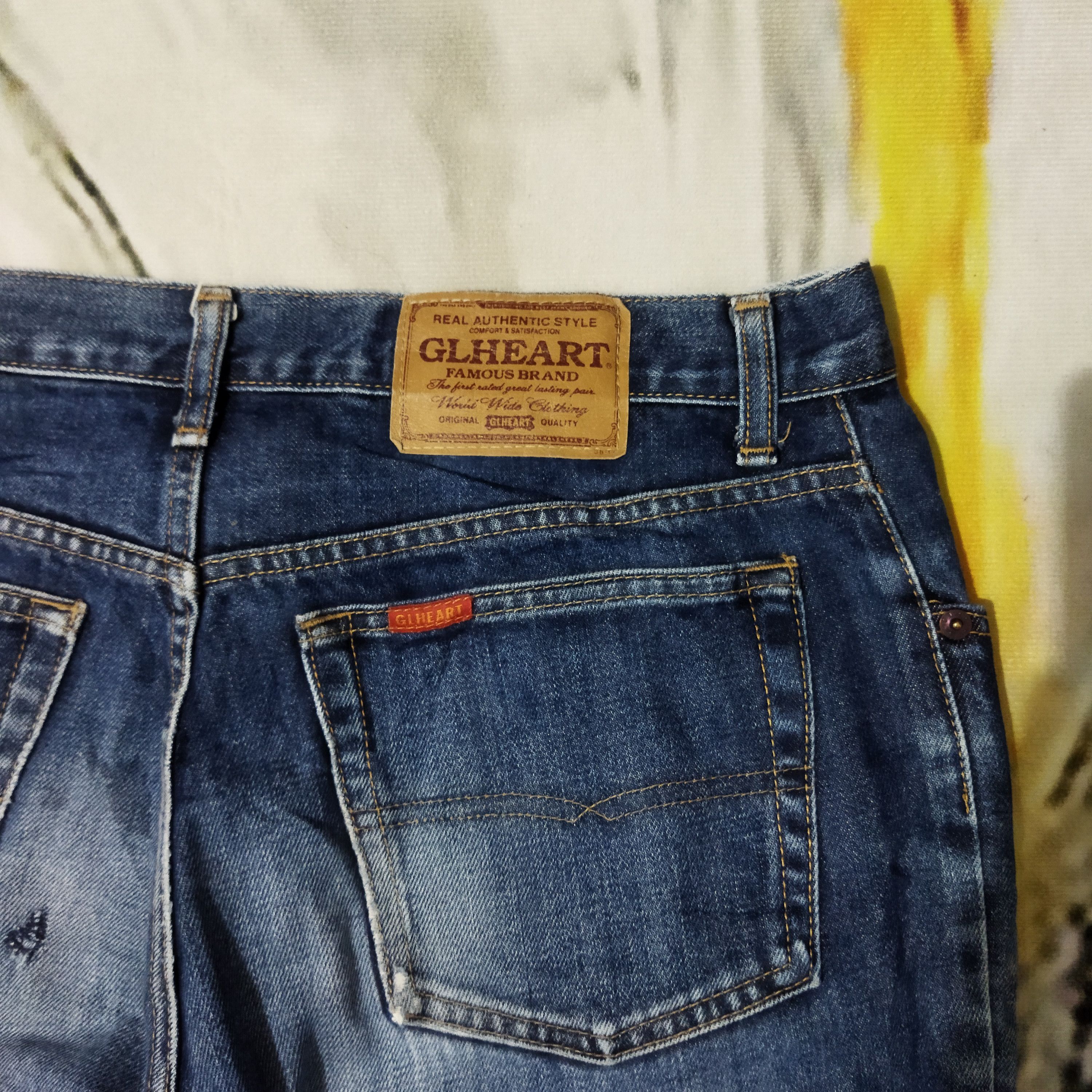 Japanese Brand × Vintage VINTAGE GLHEART DISTRESSED BLUE JEANS PANTS Size US 32 / EU 48 - 10 Thumbnail