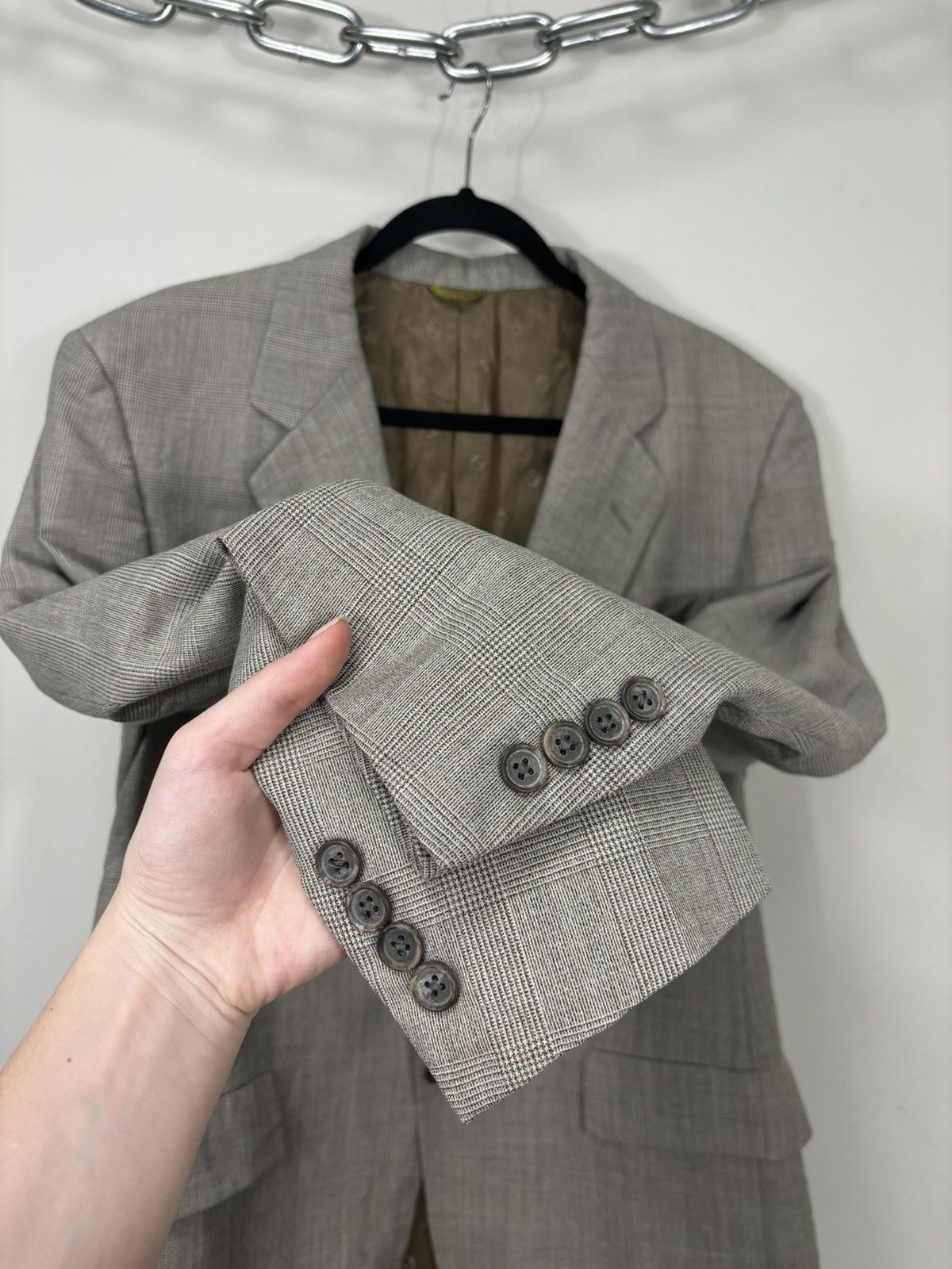 Christian Dior Monsieur Vintage Christian Dior 2-Button Checkered Wool Blazer Jacket Size 48R - 10 Thumbnail