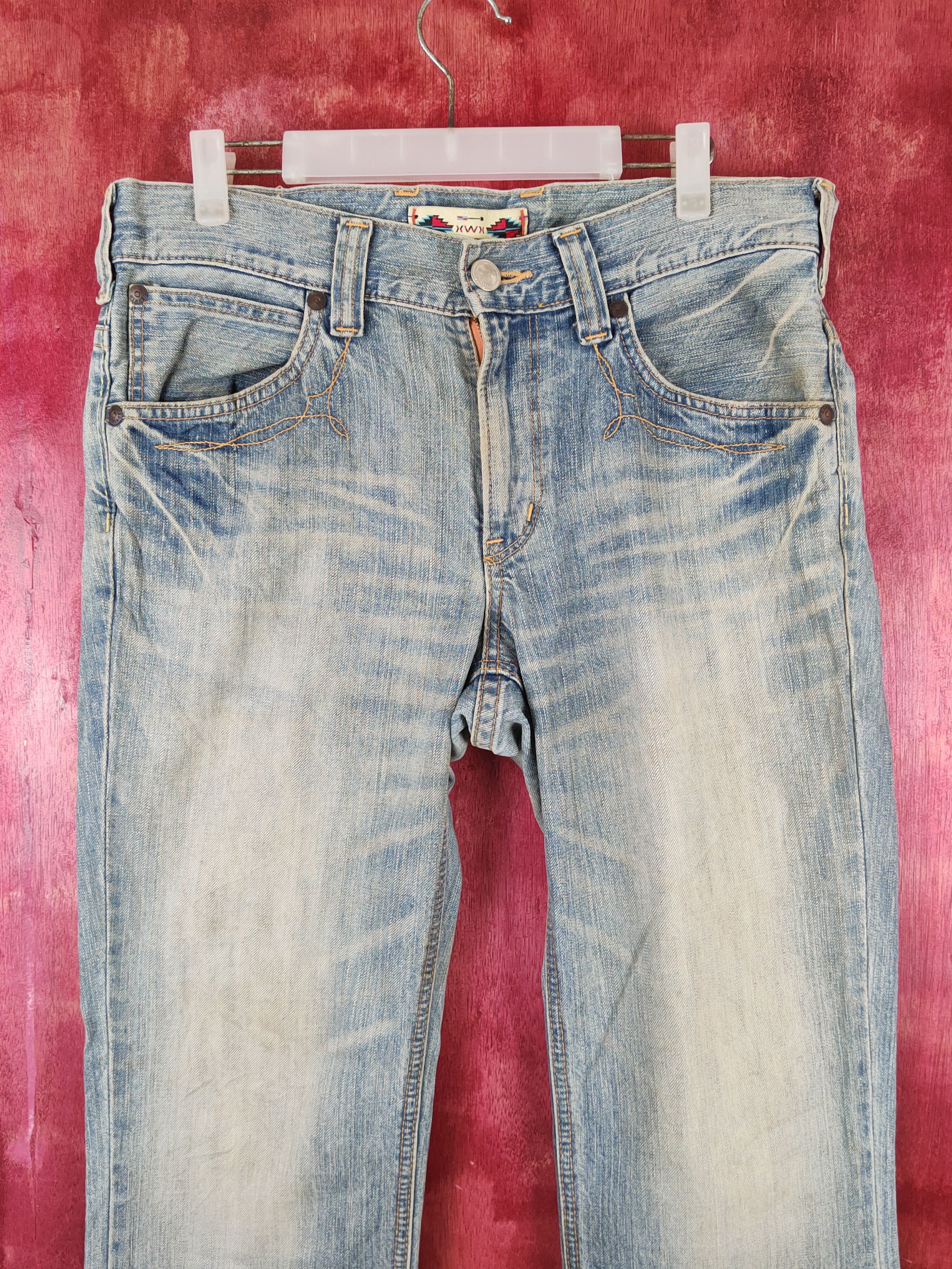 Edwin Edwin Blue Faded Distressed Ripped Jeans #S1768 Size US 32 / EU 48 - 2 Thumbnail