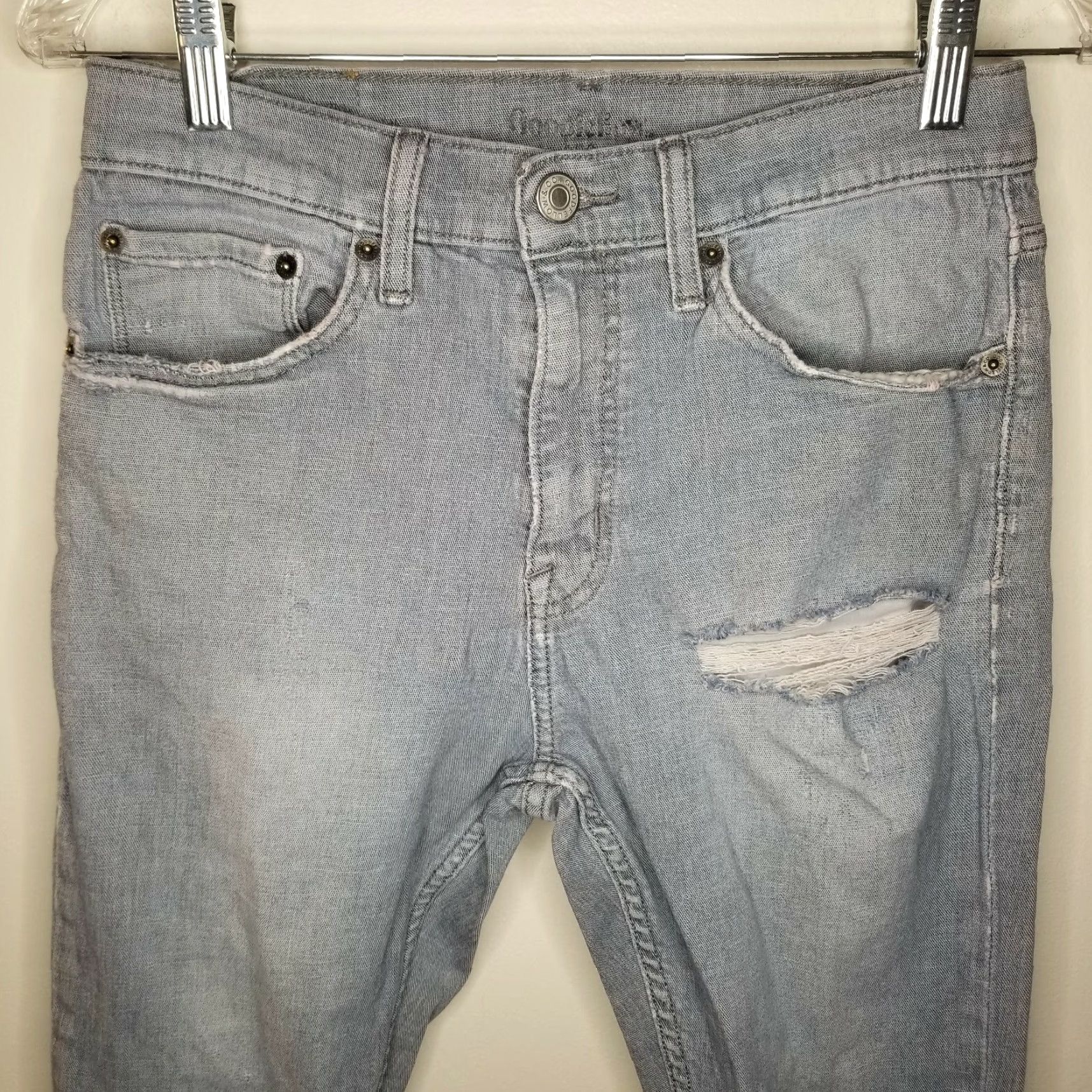 Vintage Goodfellow Jeans Men Blue 30x30 Ink Stain Ripped Straight 30 In Regular Size Size US 30 / EU 46 - 2 Thumbnail