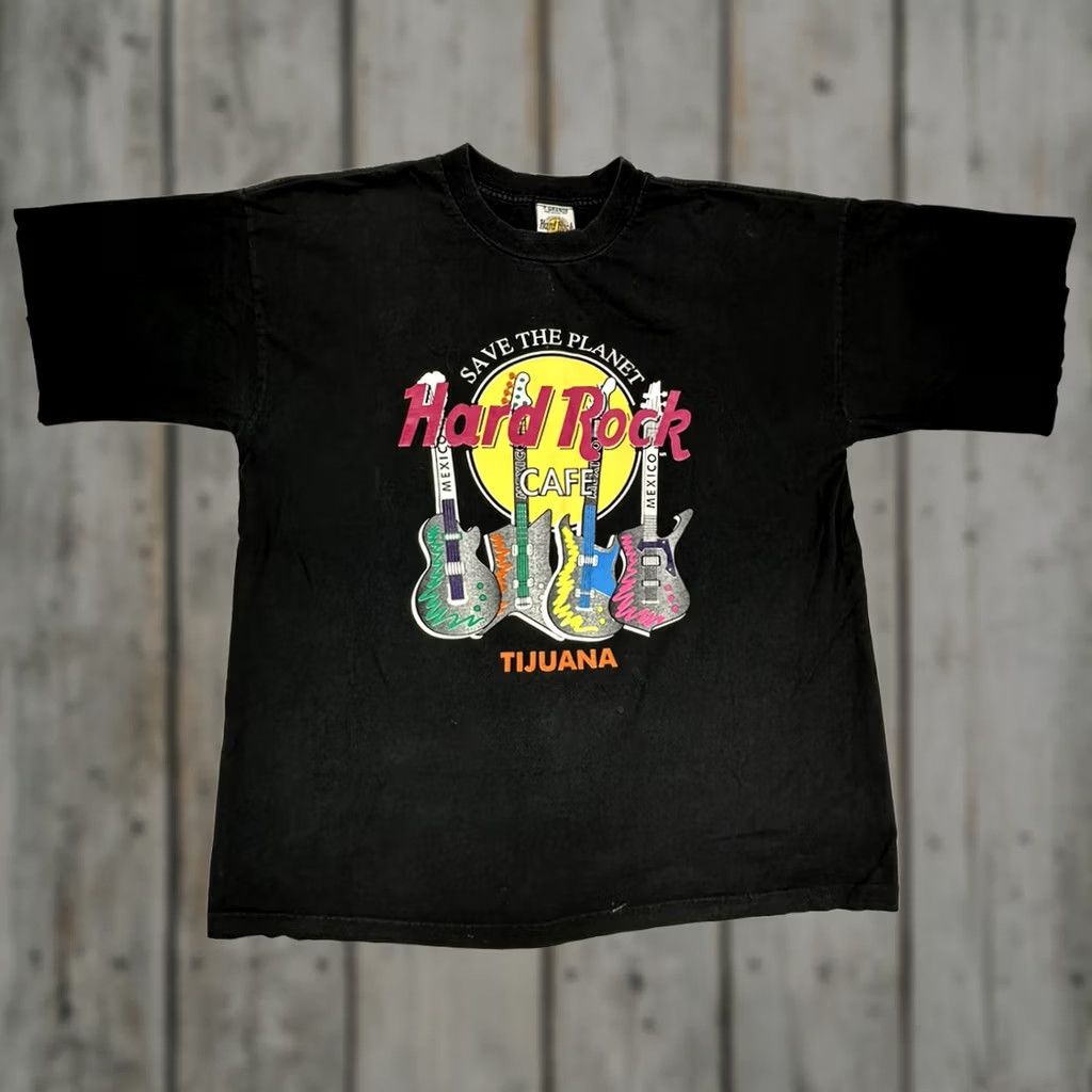 Hard Rock Cafe VINTAGE Hard Rock T-Shirt Mens Graphic Logo 90s 1990s TIJUANA MEXICO Gray XL, Cotton, Short Sleeve, Crew Neck, Logo, 90s, 80s? Size US M / EU 48-50 / 2 - 1 Thumbnail