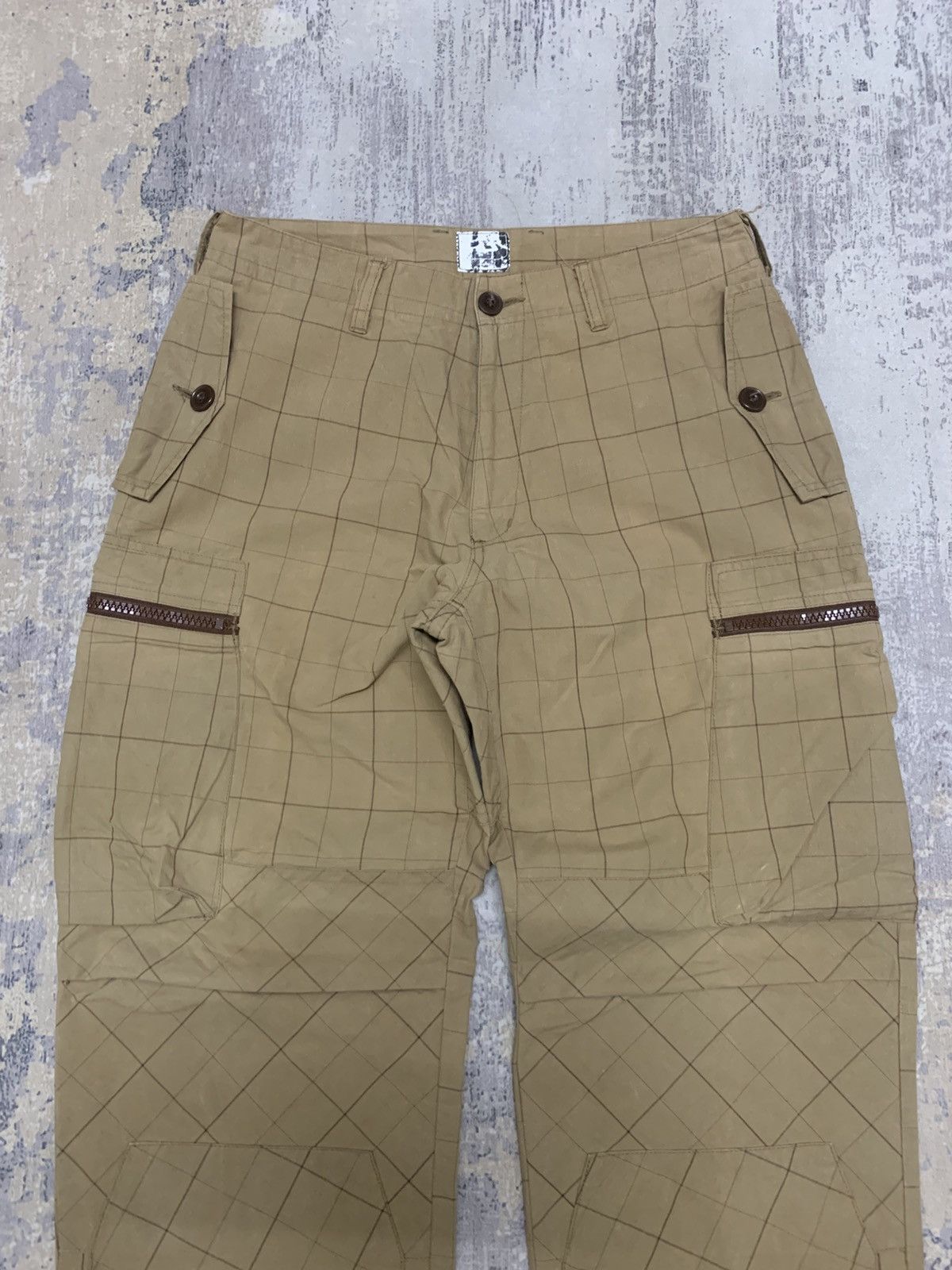 Japanese Brand Tilt Japanese Brand Plaid Cargo Pants Baggy Khaki Y2K Size US 30 / EU 46 - 2 Thumbnail