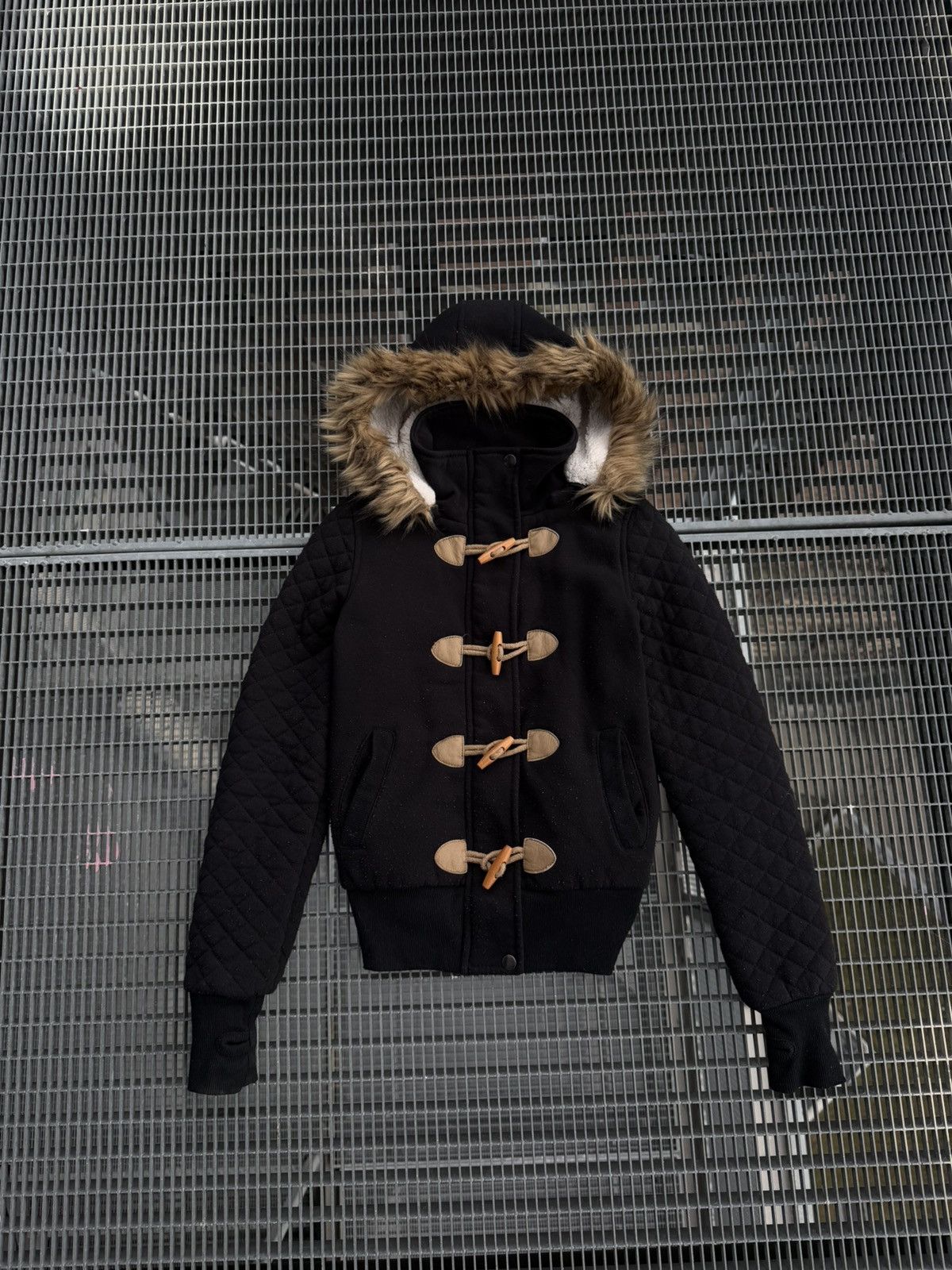 Other Streetwear Wool Wooden Lockers Fur Bomber Y2K Jacket Size M / US 6-8 / IT 42-44 - 1 Thumbnail
