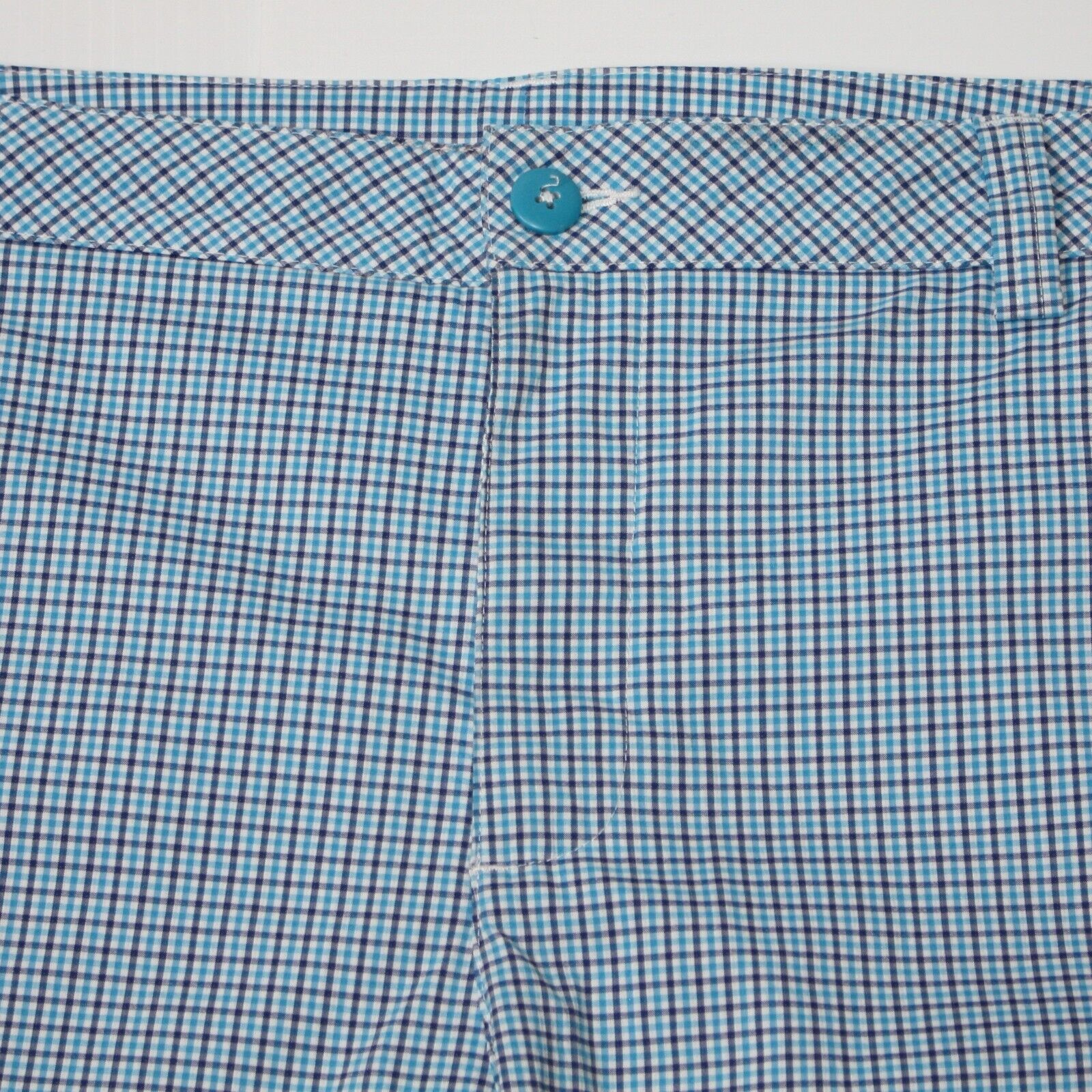 Puma Light Blue with Classic Check Print Golf Shorts size 34 Size US 34 / EU 50 - 2 Thumbnail