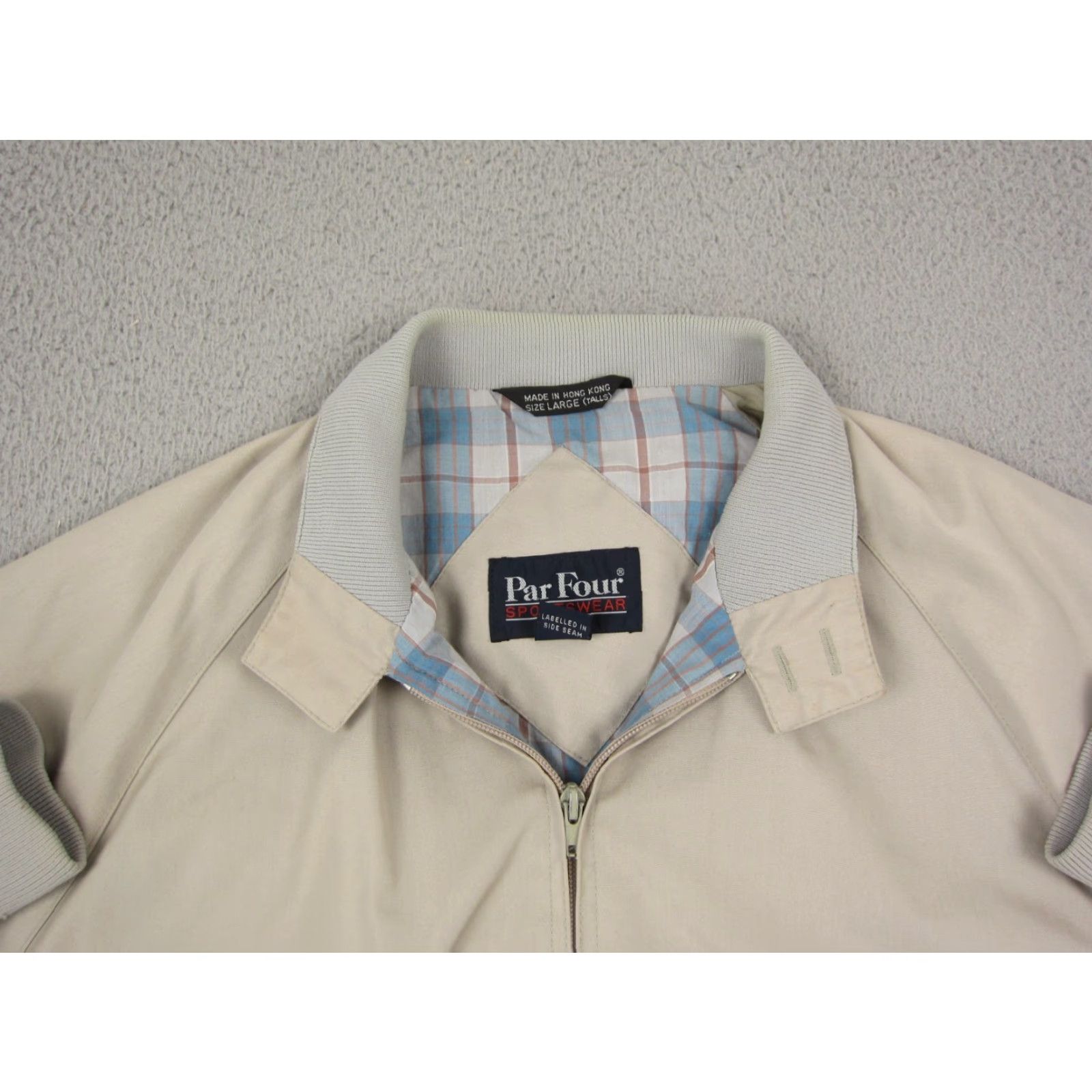 Vintage VINTAGE Par Four Bomber Jacket Mens LT Beige Full Zip 80s 90s Classic Casual Travel Winter Fall Size US L / EU 52-54 / 3 - 4 Thumbnail