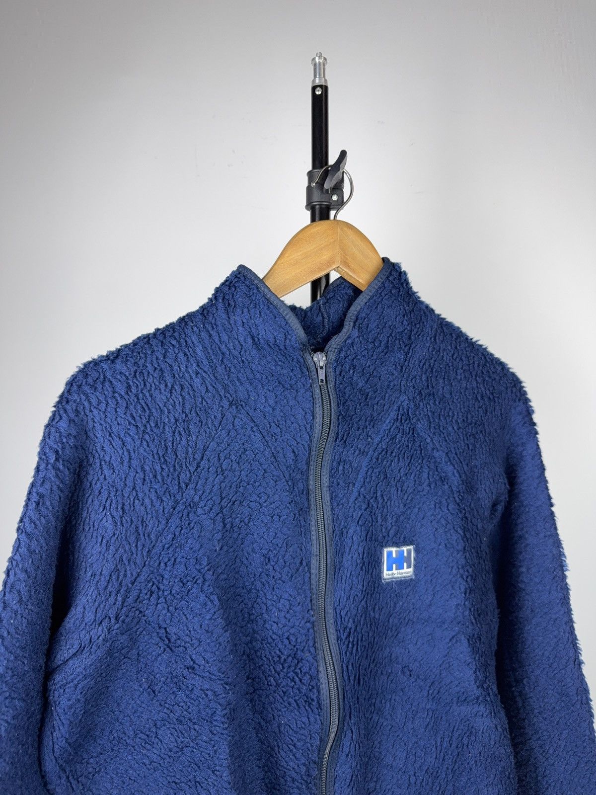 Helly Hansen 80s Retro Helly Hansen Navy Sherpa Fleece Zip Jacket Logo Size US S / EU 44-46 / 1 - 2 Thumbnail