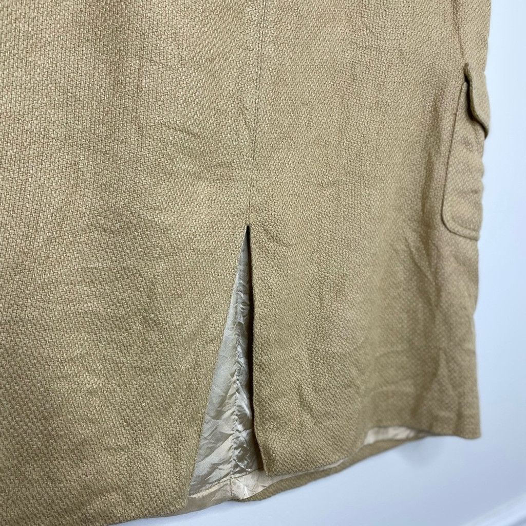 Zara Zara Linen Cargo Skirt with Front Slit 12 Size 34" / US 12 / IT 48 - 4 Thumbnail