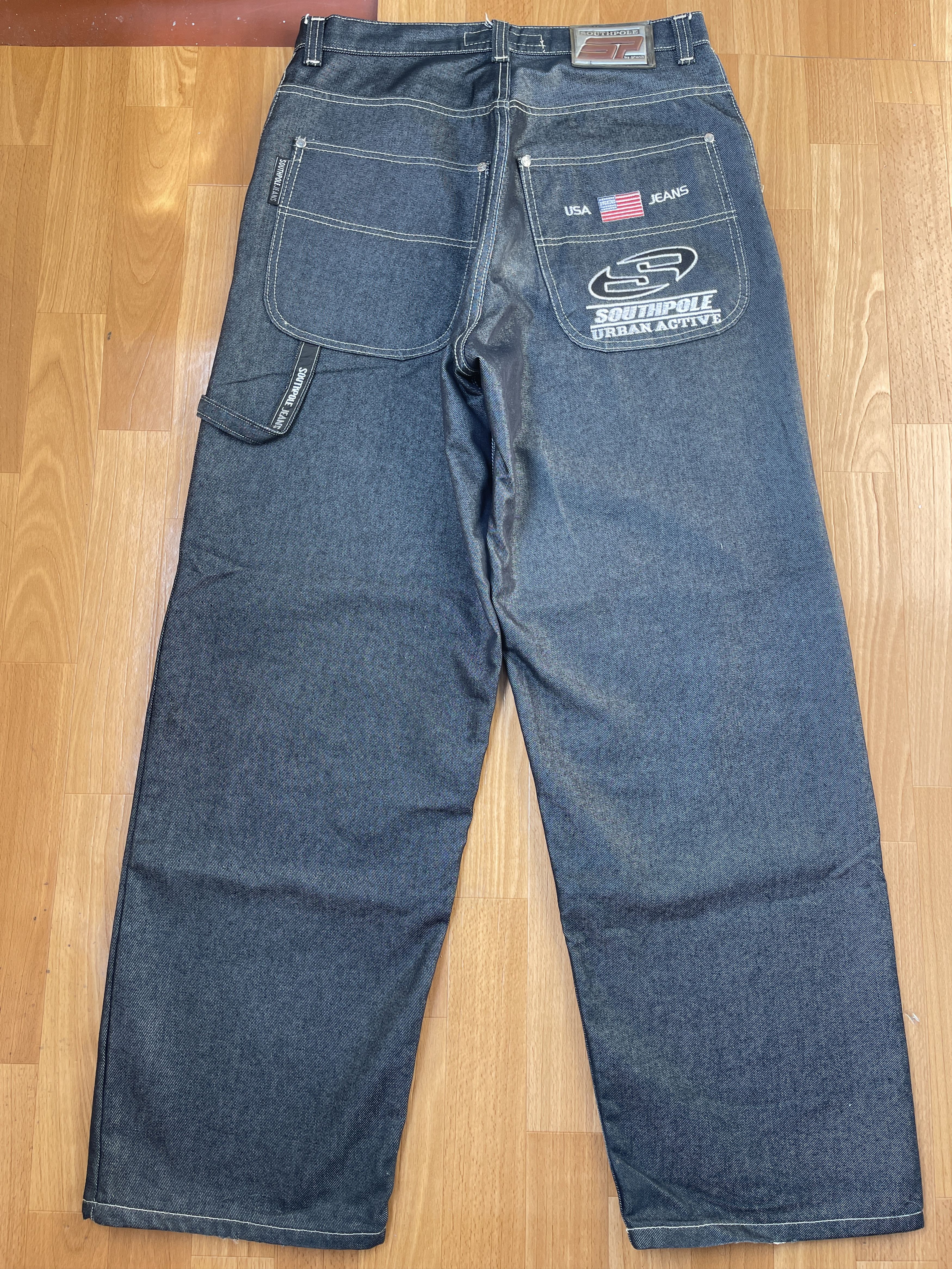 Southpole Southpole jeans, shiny gray silver vintage baggy, 90s Y2K 32 Size US 32 / EU 48 - 6 Thumbnail