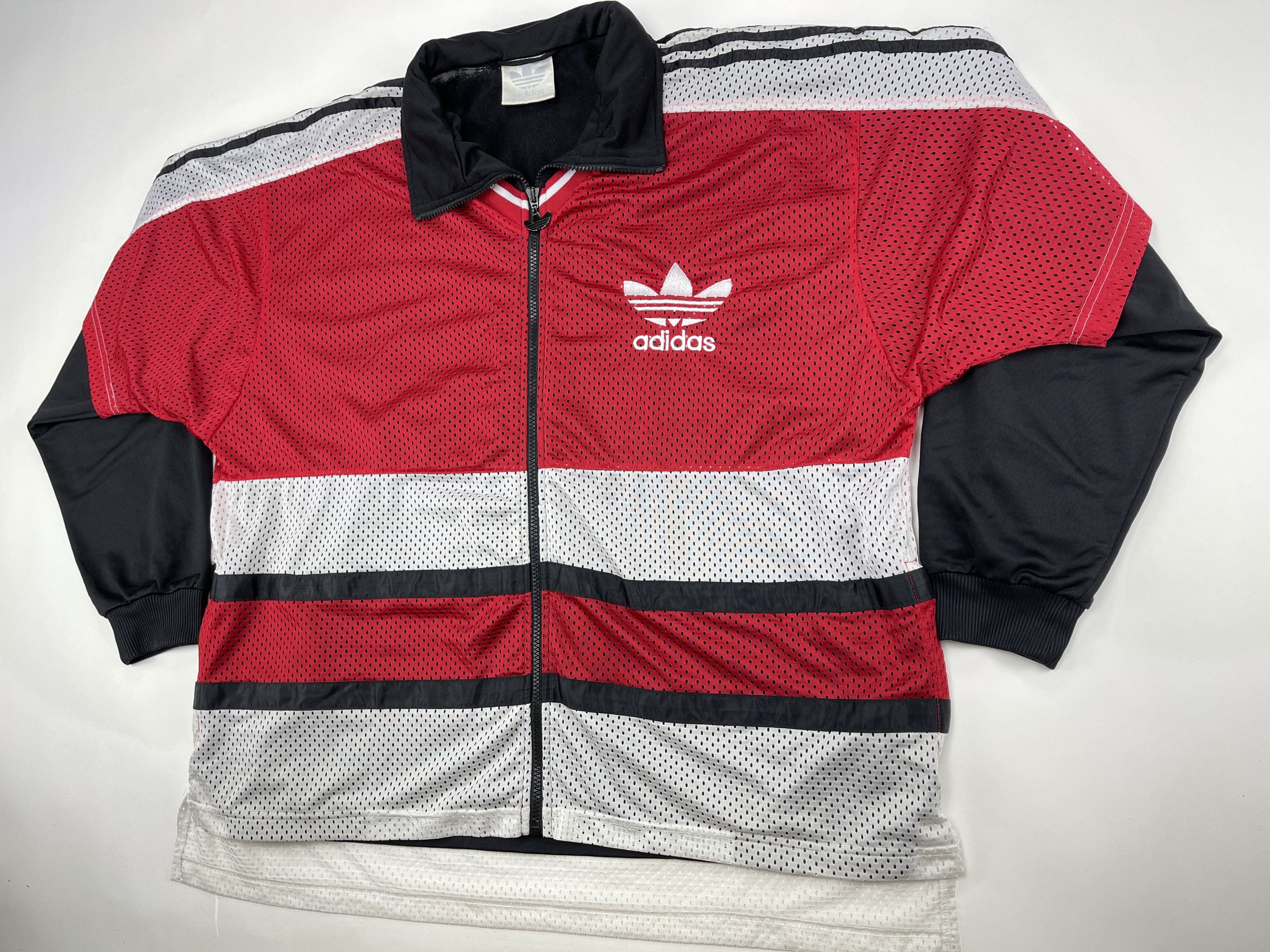 Adidas × Vintage ADIDAS jacket, vintage track top 90s hip hop Run DMC size L Size US L / EU 52-54 / 3 - 14 Thumbnail