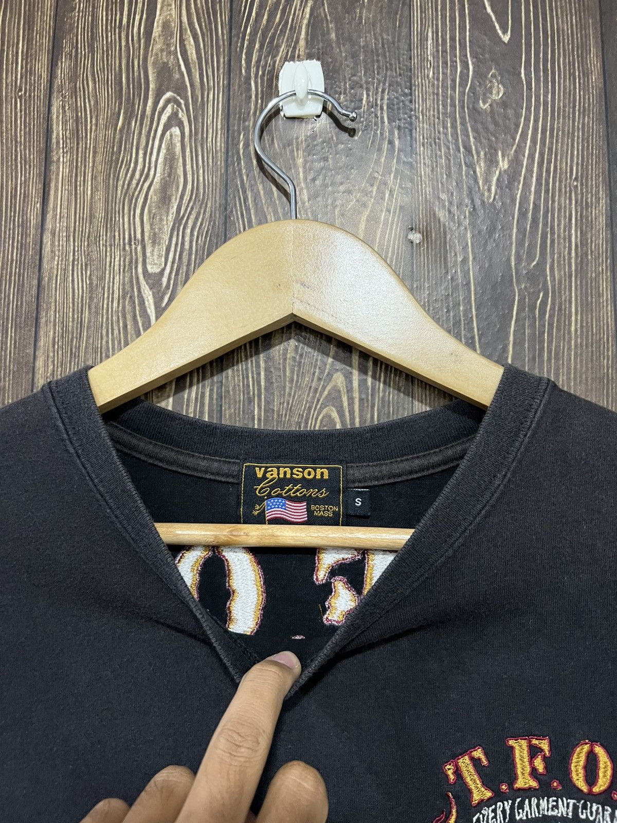 Vanson Leathers Vintage Vanson Leathers Embroidery ‘TFOA’ Longsleeve Tshirt Size US S / EU 44-46 / 1 - 8 Thumbnail