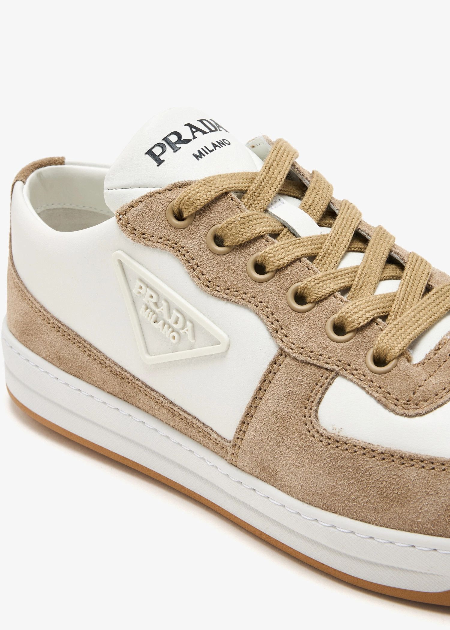 Prada o1la1rc1a0925 Downtown Sneakers in Beige/White Size US 10 / EU 43 - 4 Thumbnail