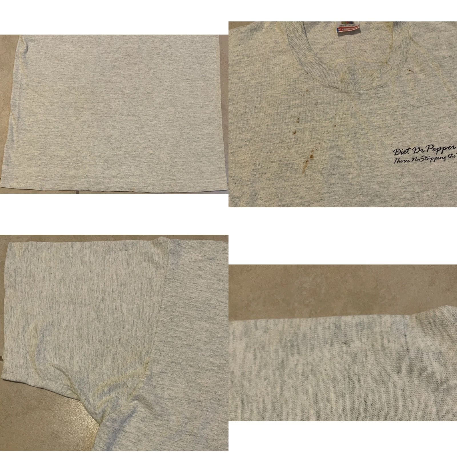 Vintage VINTAGE 90s Diet Dr Pepper Thrashed Faded Promo Shirt L Gray Coca Cola Coke Grunge Graphic Tee Men Short Sleeve Crew Neck Ghost Design Size US L / EU 52-54 / 3 - 8 Thumbnail