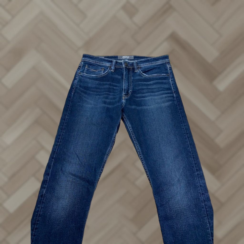 Denime Revtown Jeans Tapered Denim 31x31 Mens Blue Dark Wash Slim Regular 8753 Jeans Men Size US 31 - 1 Thumbnail