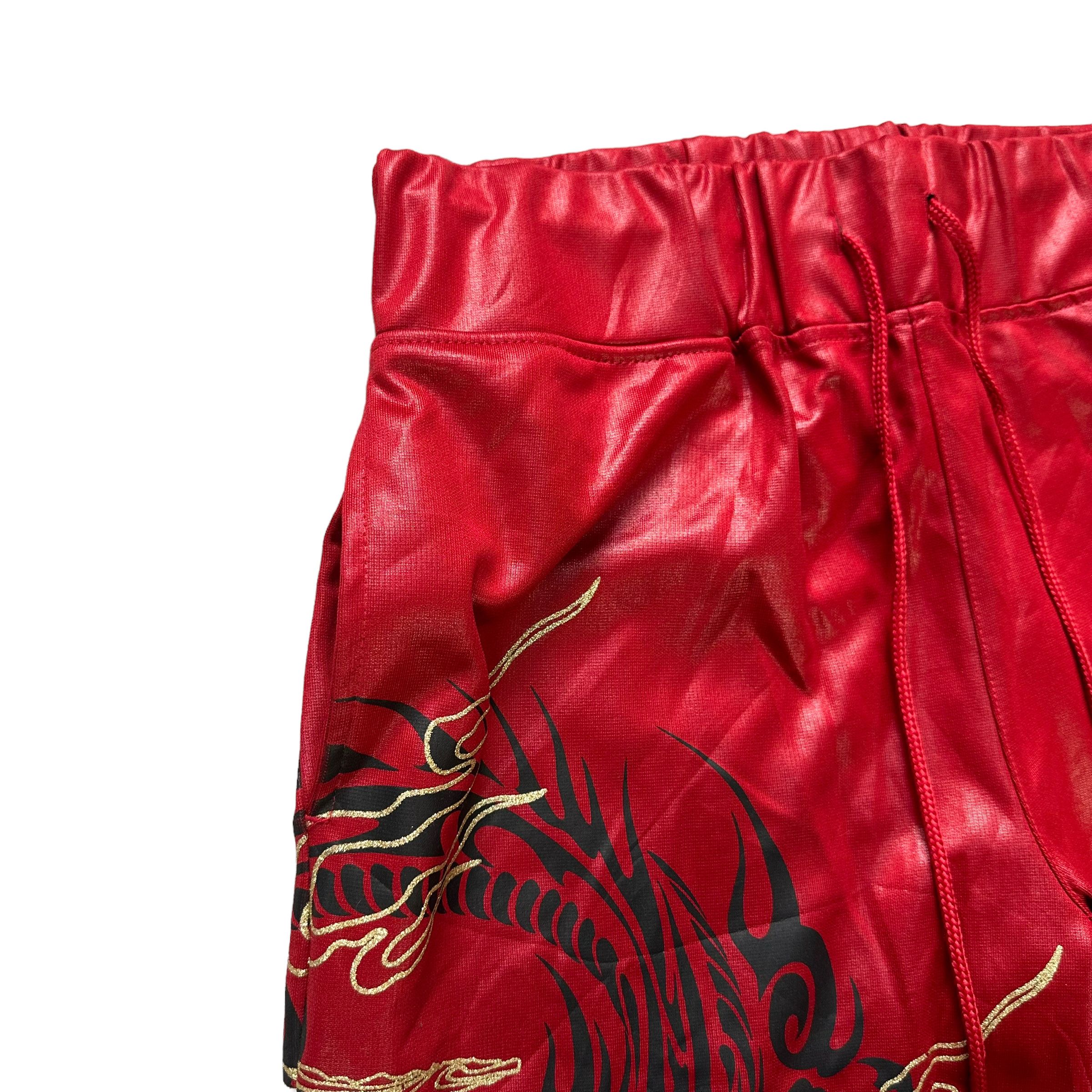 Japanese Brand SUKAJAN DRAGON DRAWSTRING RED PANTS #7789-176 Size US 35 - 5 Thumbnail