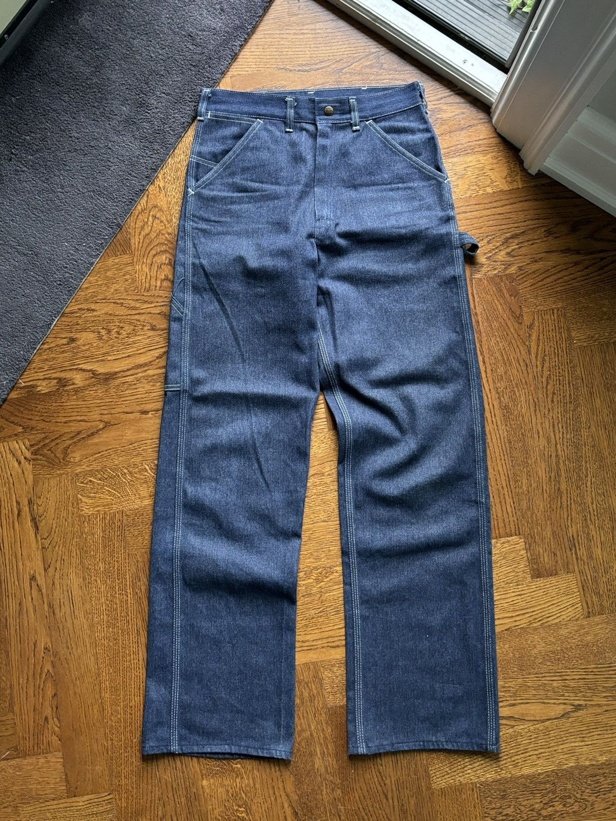 Sears × Vintage 70s Sears Toughskin Jeans Vintage Dark Wash Denim Carpenter Size US 30 / EU 46 - 10 Thumbnail