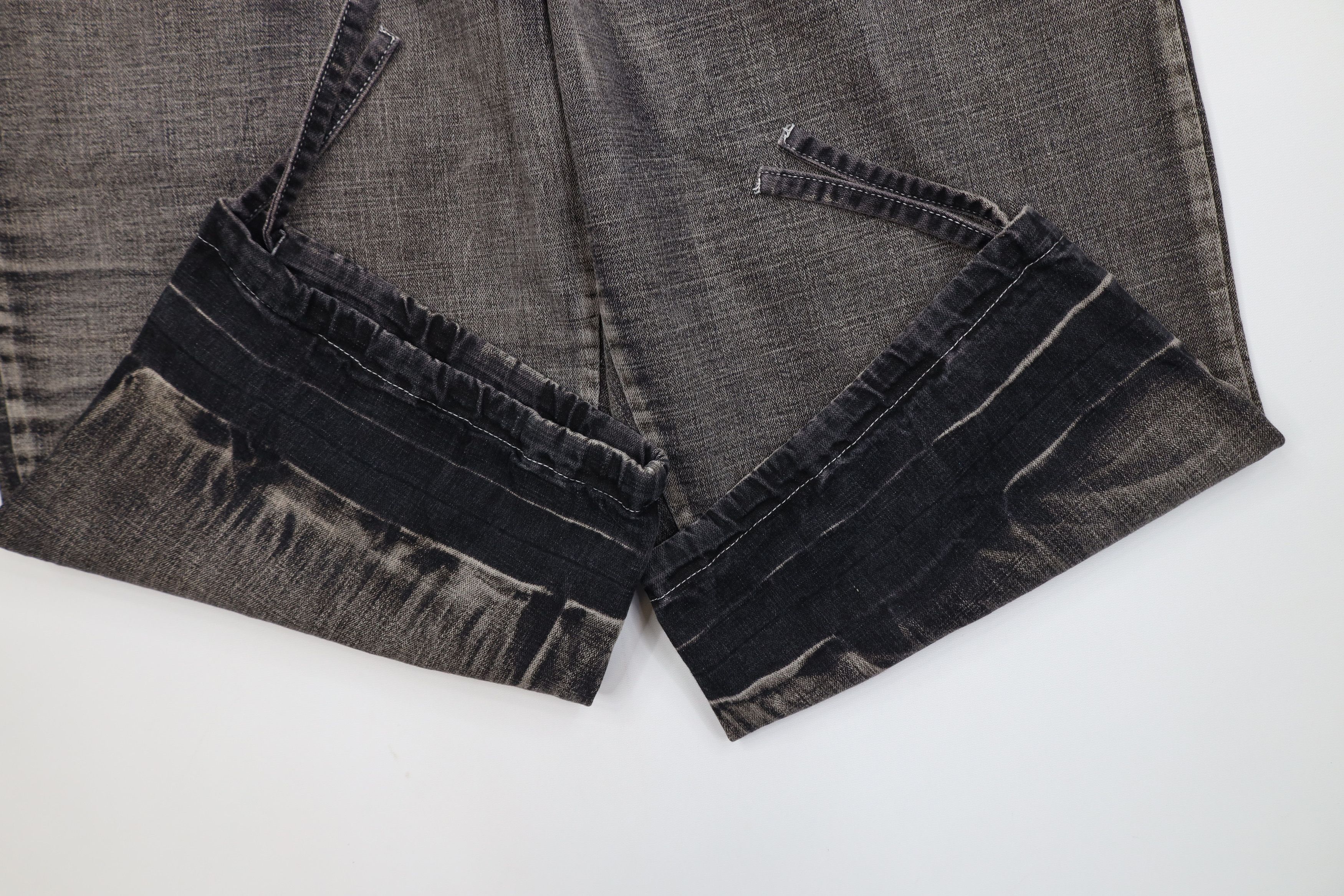 Vintage Vintage 90s Y2K Streetwear Tie Cuff Capris Denim Jeans Black Size US 42 / EU 58 - 6 Thumbnail