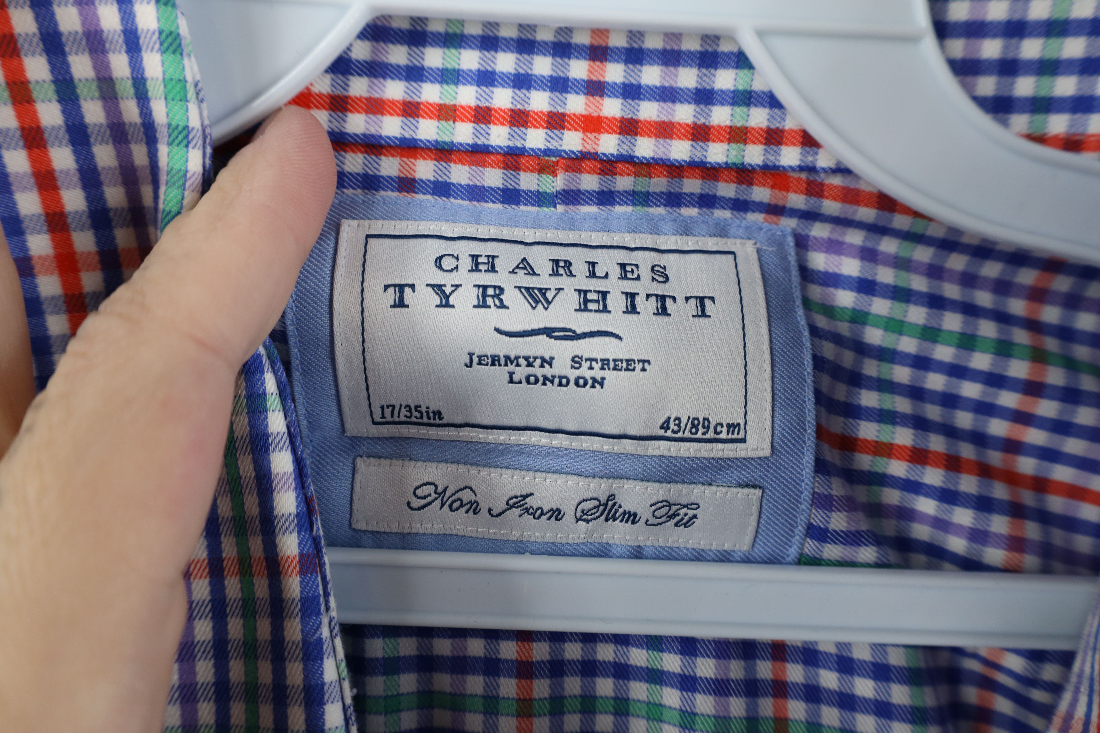 Charles Tyrwhitt Charles Tyrwhitt Fit Rainbow Plaid Collared Button Shirt Size US M / EU 48-50 / 2 - 7 Thumbnail