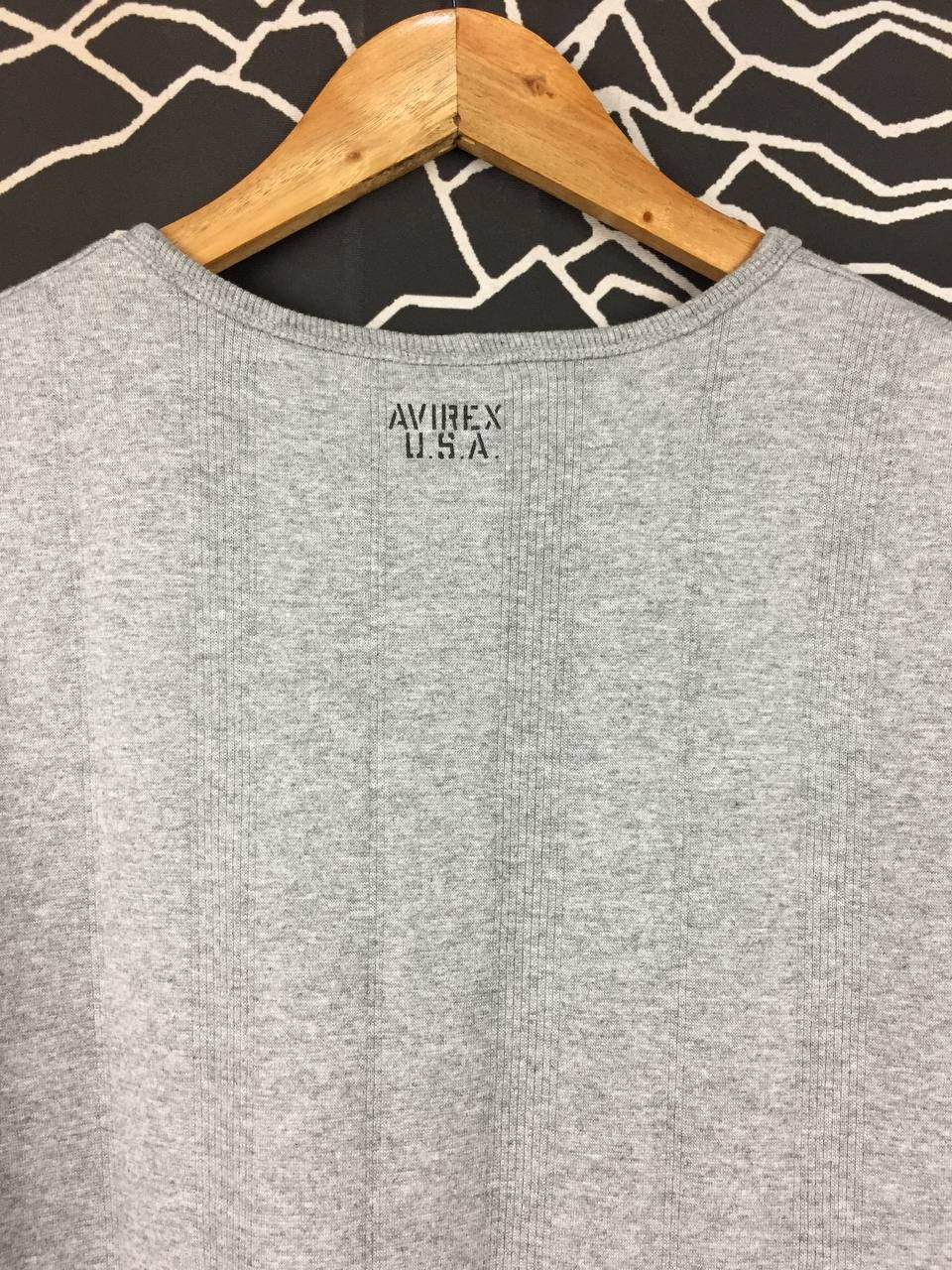 Avirex Vtg Avirex U.S.A. Ribbed Knit Henley Long Sleeve Tee Size US S / EU 44-46 / 1 - 6 Thumbnail