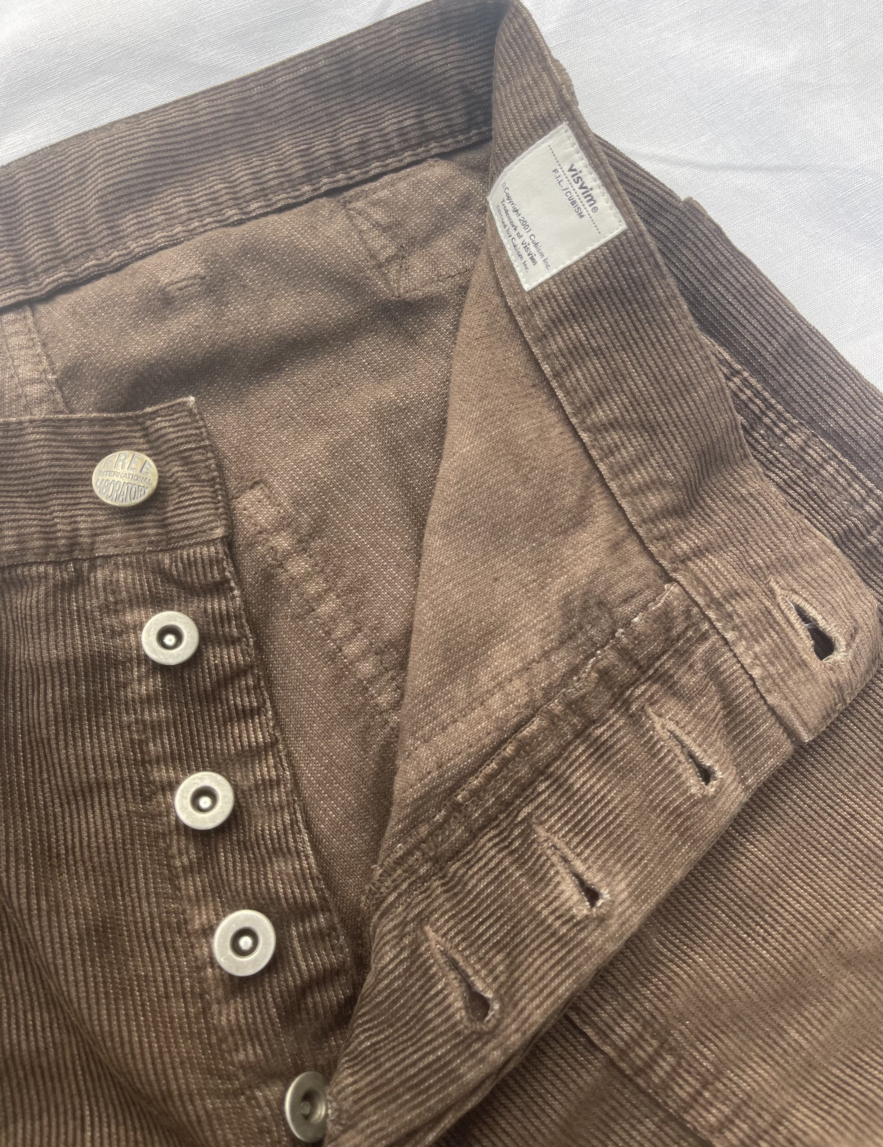 Visvim Visvim FW15 Carpenter Pant Prime Slub (Cords) - Brown Size US 31 - 10 Thumbnail
