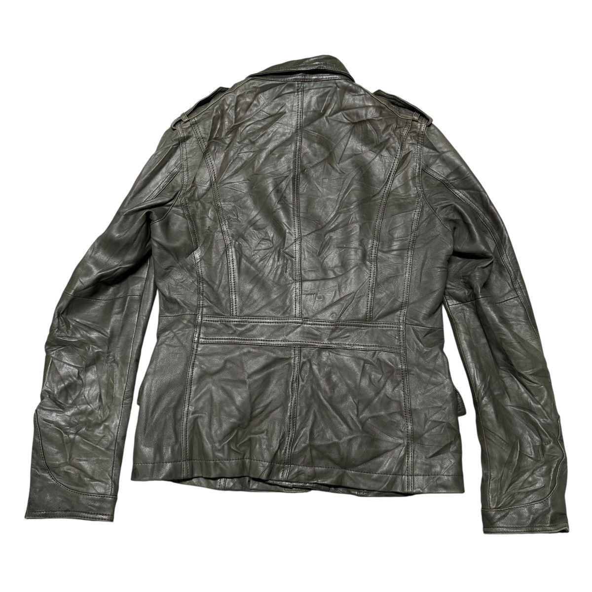 Le Grande Bleu (L.G.B.) Reilabo x Nicole Club Military Leather Jacket Size US M / EU 48-50 / 2 - 2 Thumbnail