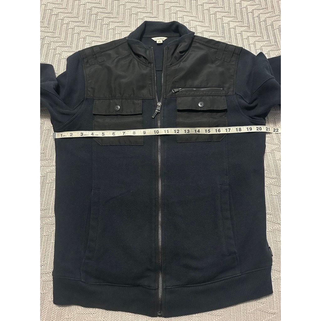 Calvin Klein Calvin Klein navy full zip cardigan jacket size M Size US M / EU 48-50 / 2 - 6 Thumbnail