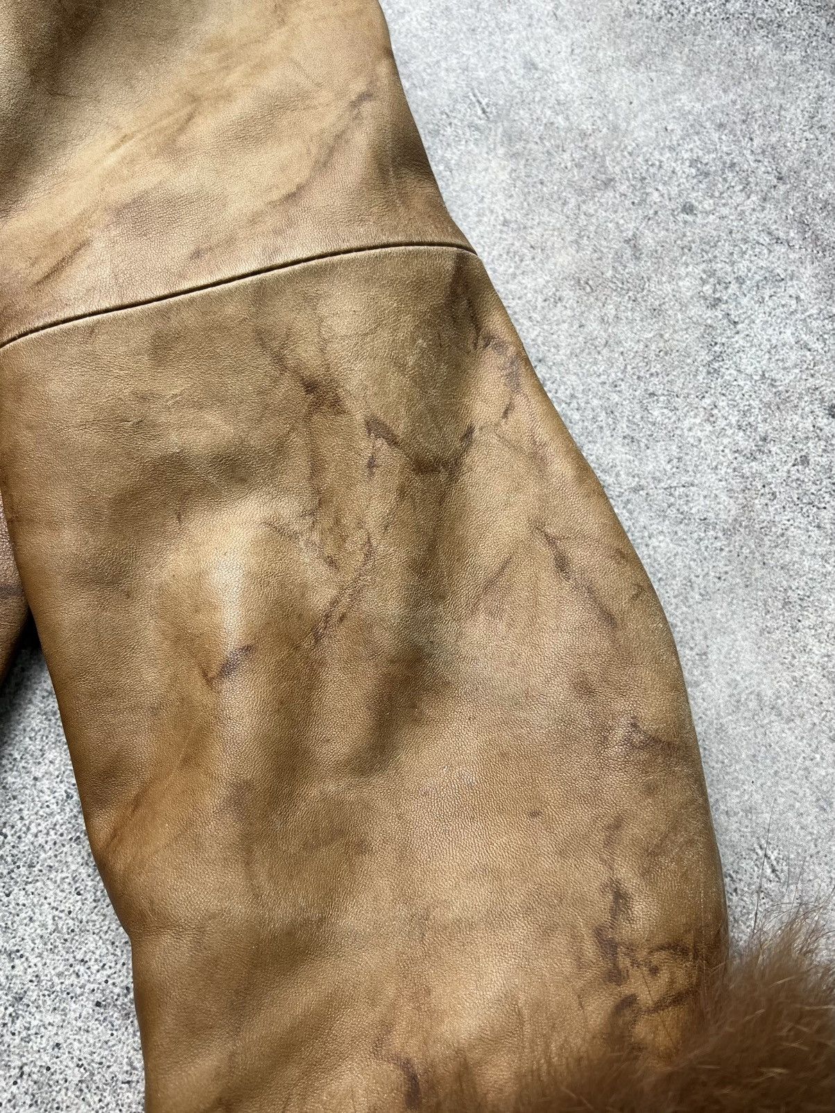Vintage Vintage gorgeous fancy leather jacket with fur details Size S / US 4 / IT 40 - 8 Thumbnail