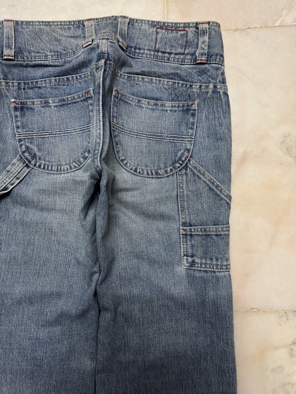 Vintage 💥Sick💥90s style Japanese Mudwash Carpenter Pants Baggy Flare Size US 28 / EU 44 - 14 Thumbnail