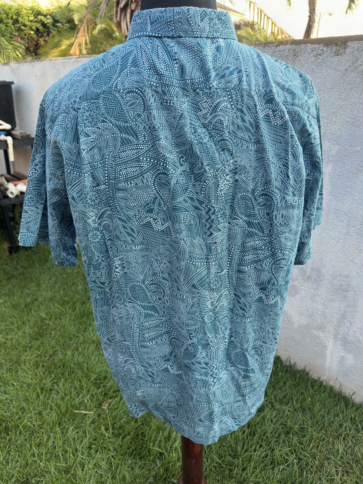 Tori Richard Tori Richard Hawaiian Print Green Full Button Men's XL Size US XL / EU 56 / 4 - 2 Thumbnail