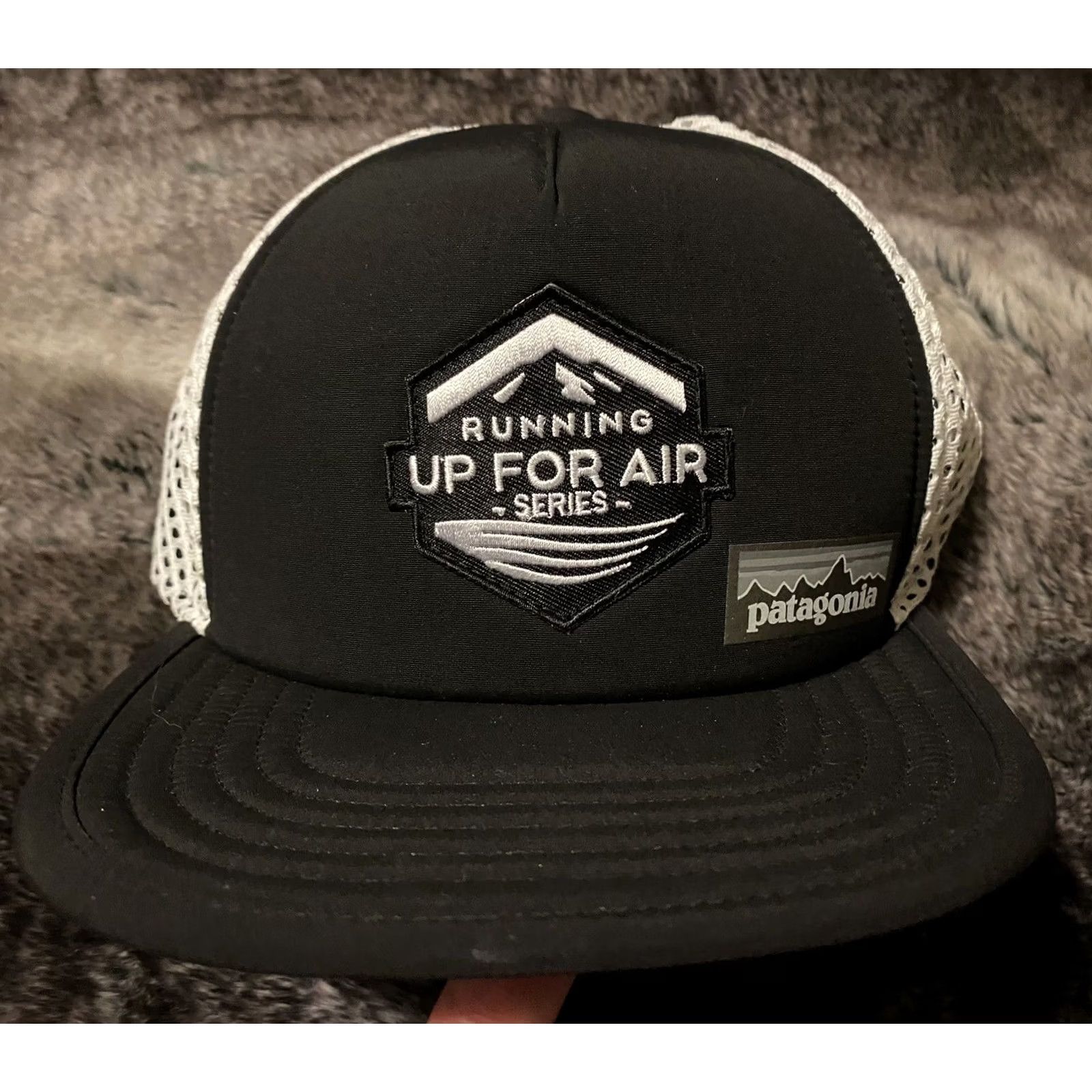 Patagonia Patagonia Duckbill Hat Black Adjustable OS Unisex Adults Running Up For Air Series Hat Size ONE SIZE - 2 Thumbnail