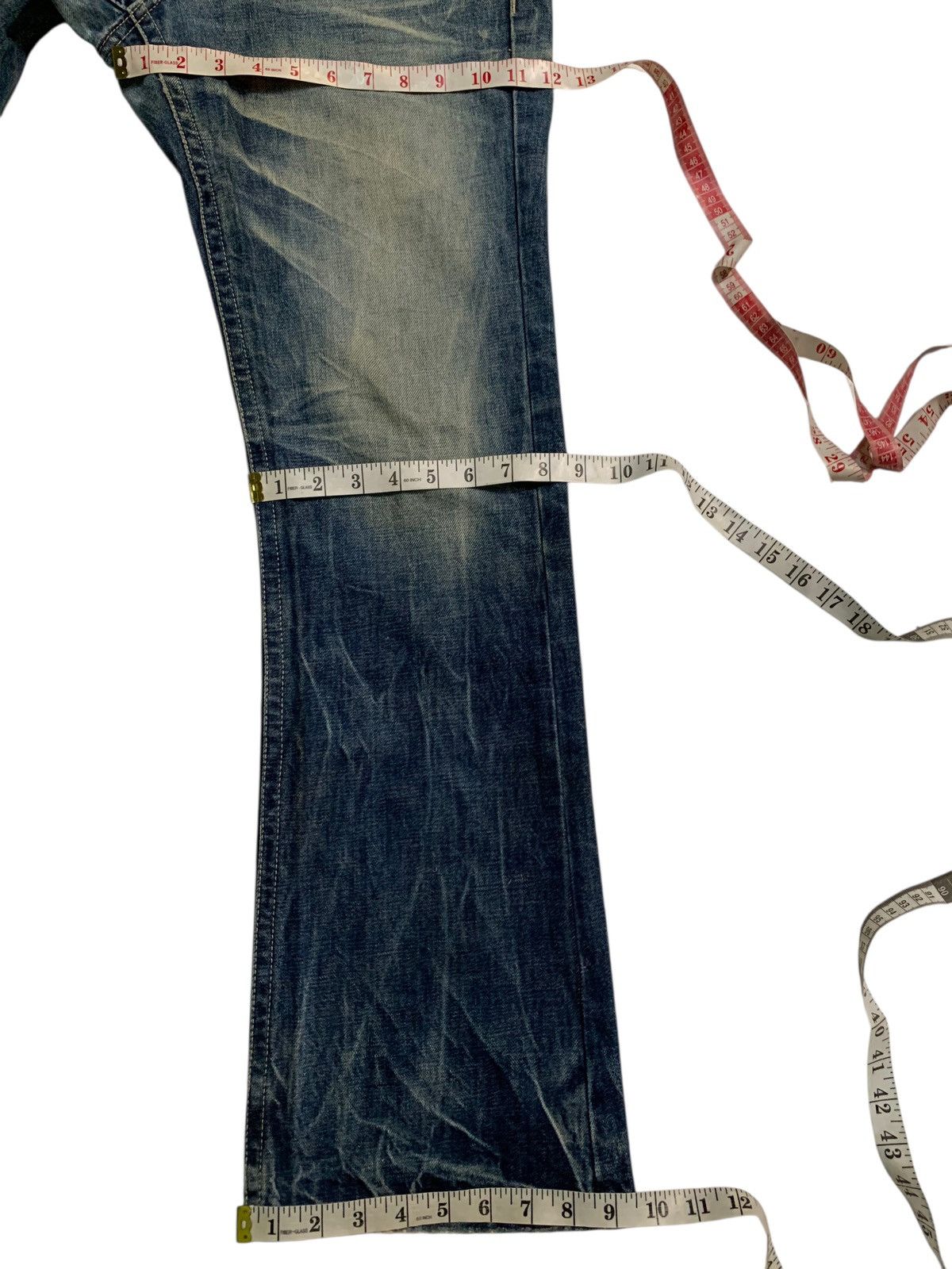 GOSTAR DE FUGA FLARE JAMBANGEE RUSTY PUNK STYLE JAPANESE DISTRESSED DENIM Size US 34 / EU 50 - 19 Thumbnail