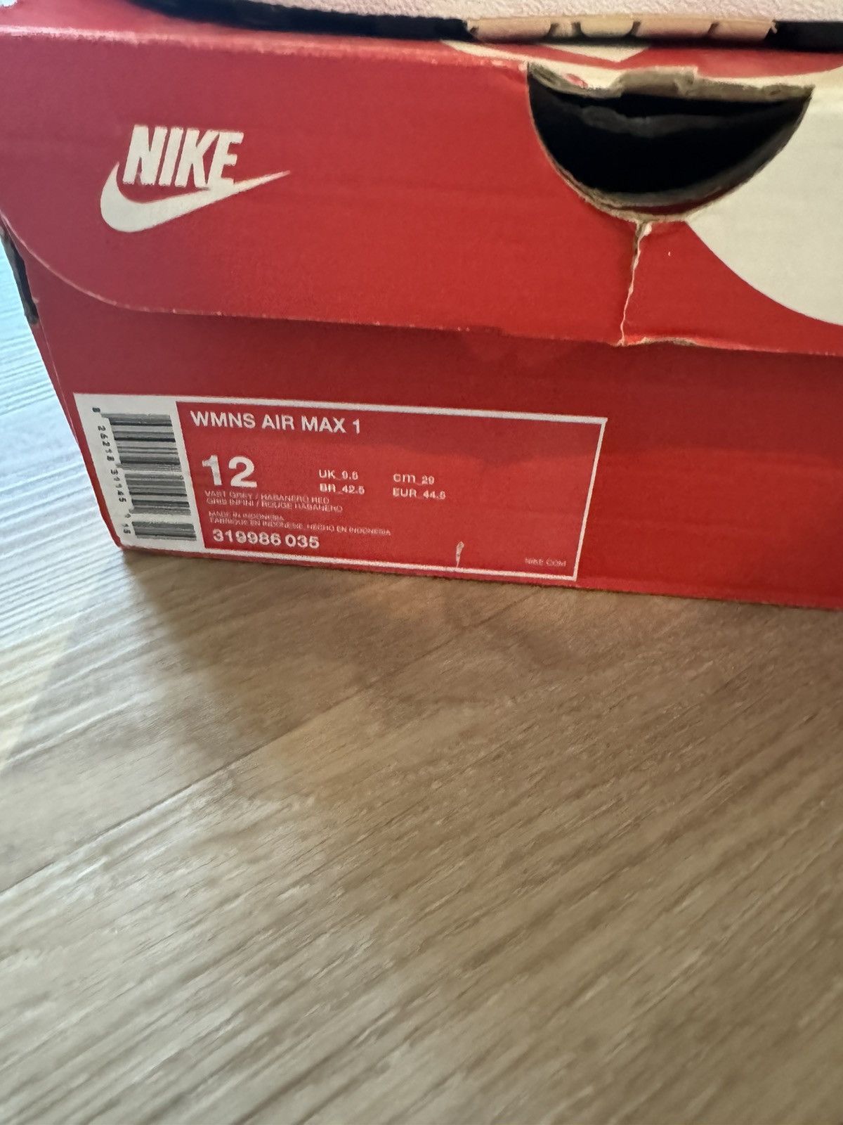 Nike Nike Air Max 1 Habanero Red 12W/10.5M Size US 10.5 / EU 43-44 - 7 Thumbnail