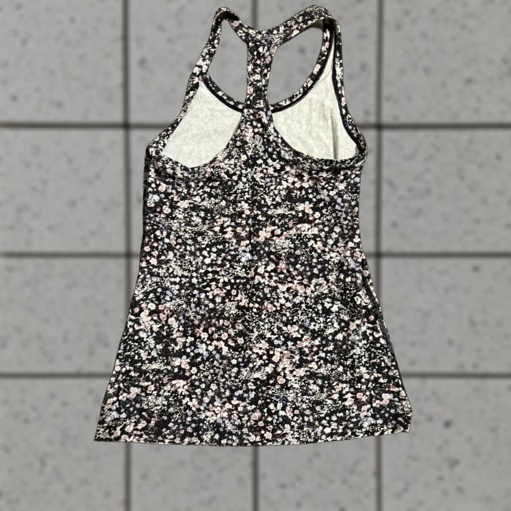 Lululemon Lululemon Black Multicolor Floral Print Racerback Tank Top Size small Size S / US 4 / IT 40 - 1 Thumbnail