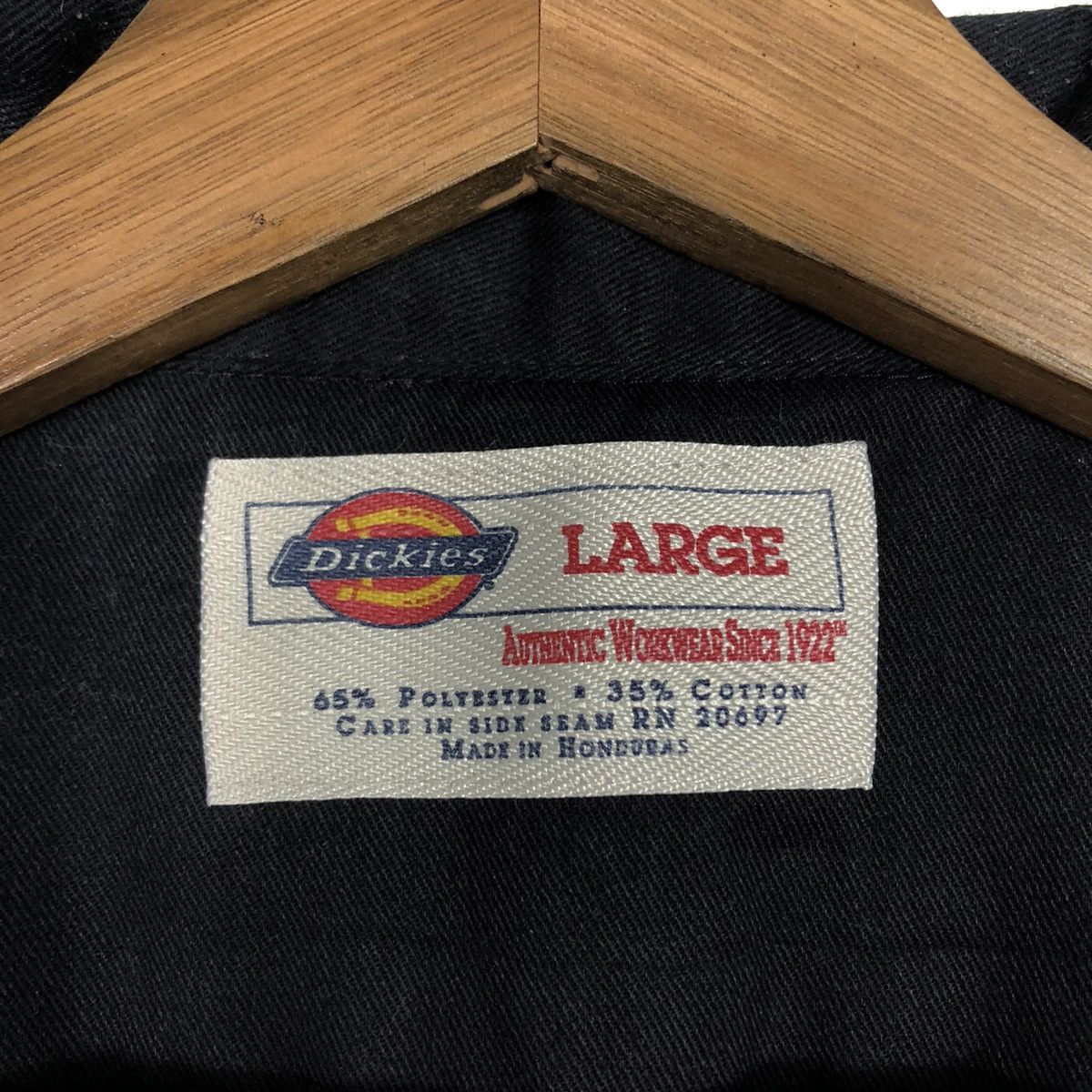 Japanese Brand 📌Rich Black Vintage Chore Work Shirt Bowling Shirt Dickies Size US L / EU 52-54 / 3 - 18 Thumbnail
