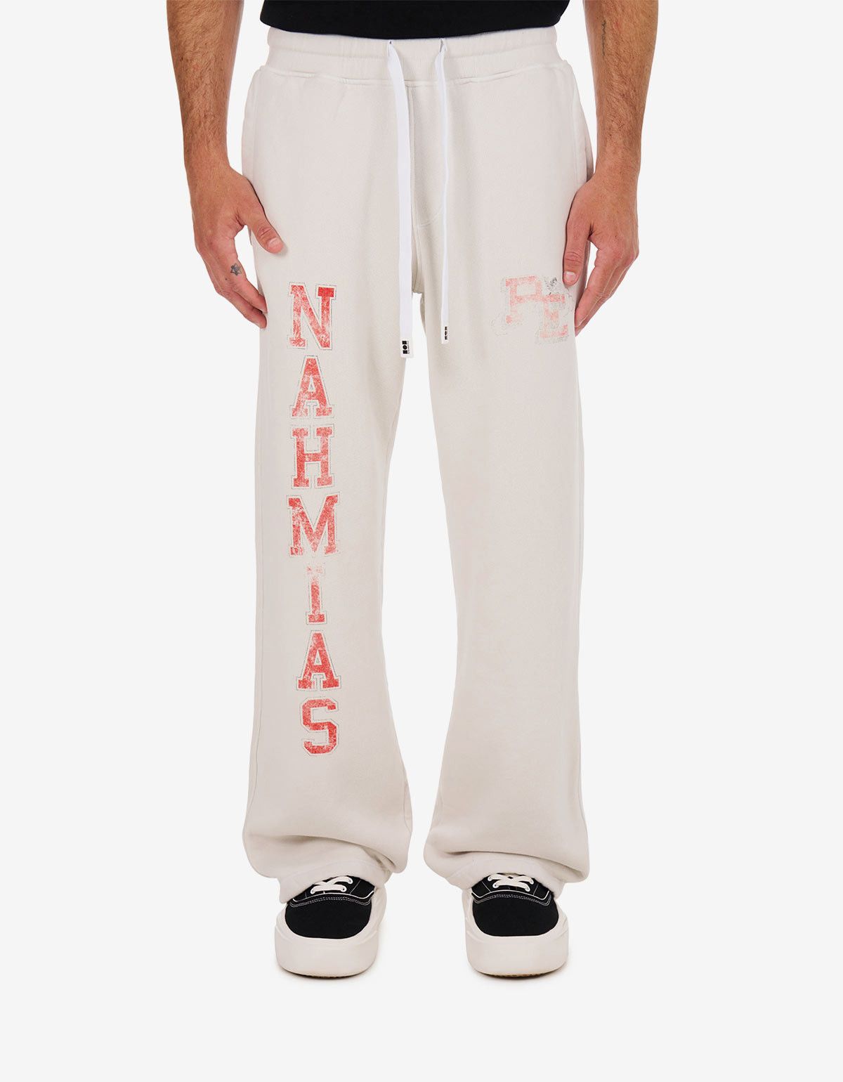 Nahmias Nahmias White P.E. Cherub Baggy Sweatpants Size US 32 / EU 48 - 1 Thumbnail