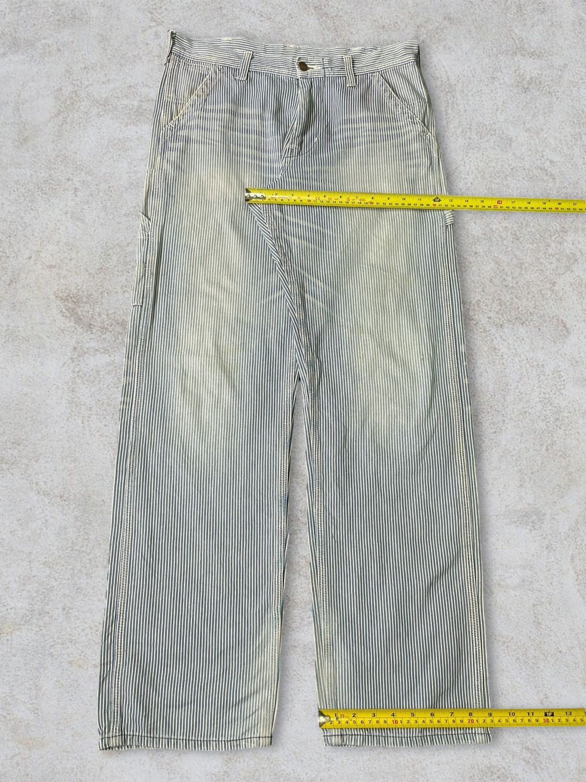 Lee Vintage Lee Hickory Iconic Railroad Carpenter Loose Jeans Size US 33 - 17 Thumbnail