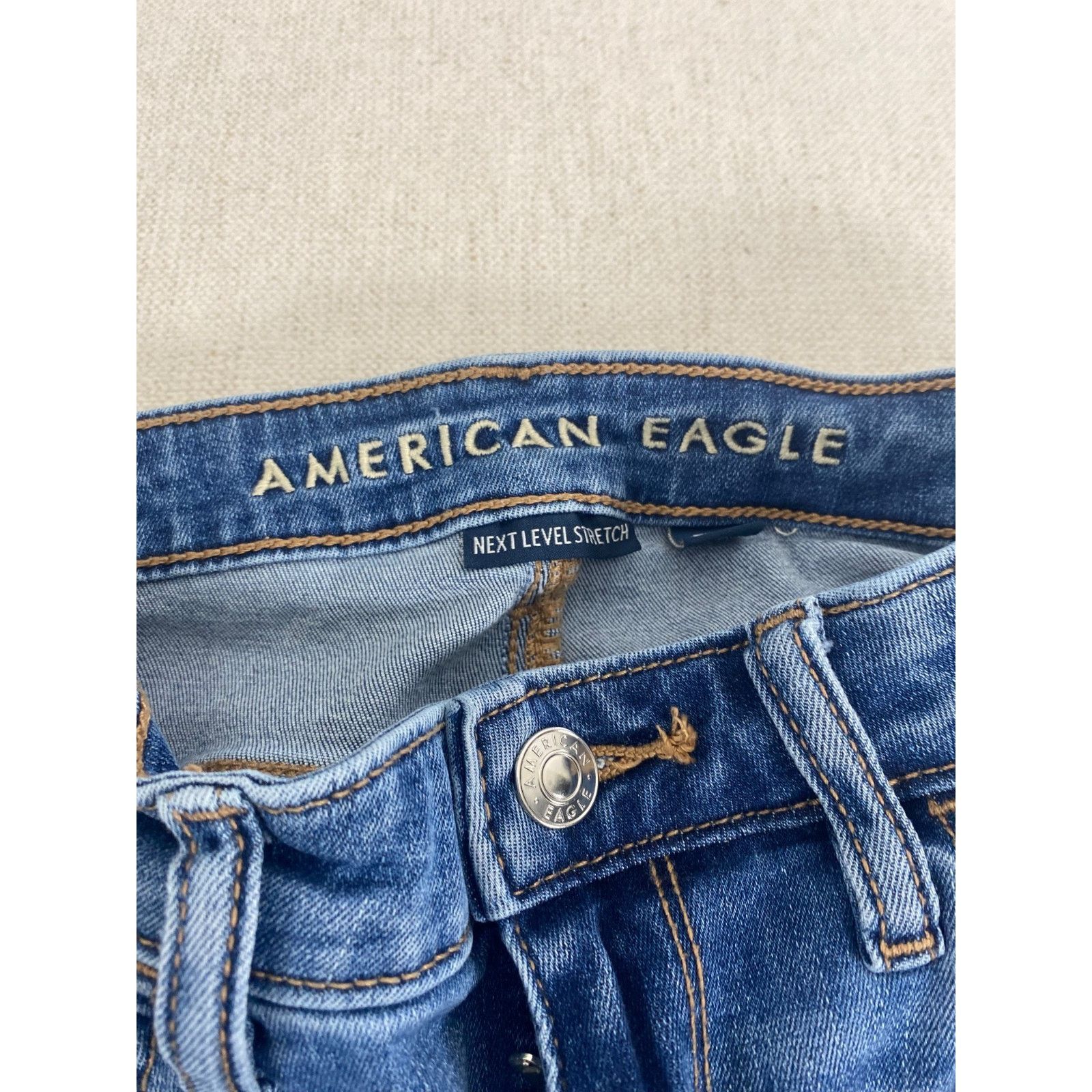 American Eagle Outfitters American Eagle Jeans Womens 2 Blue Denim Stretch Skinny Size 26" / US 2 / IT 38 - 6 Thumbnail