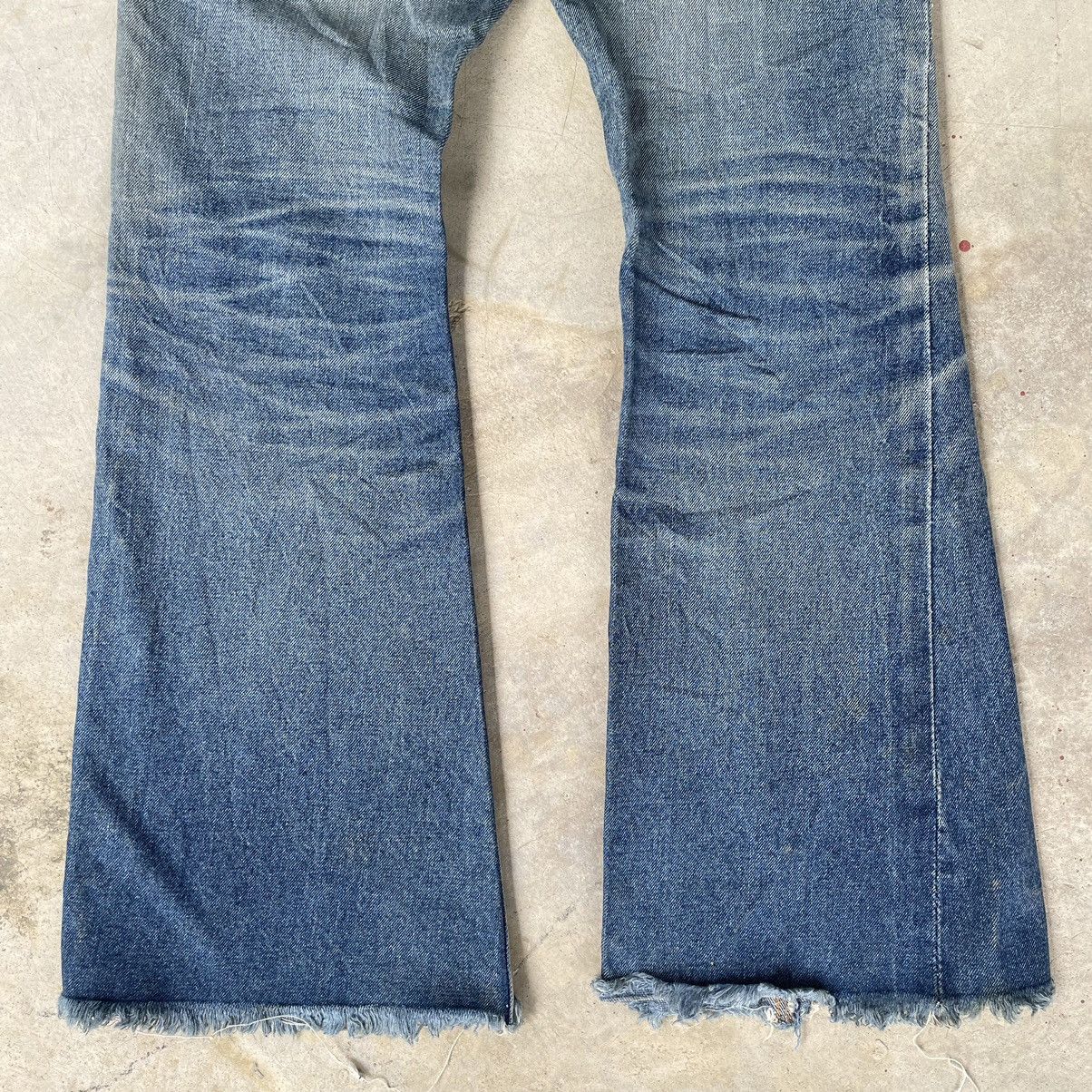 If Six Was Nine Rare Vintage 80s Edwin Distressed Flare Faded Mud Wash Denim Size US 31 - 21 Thumbnail
