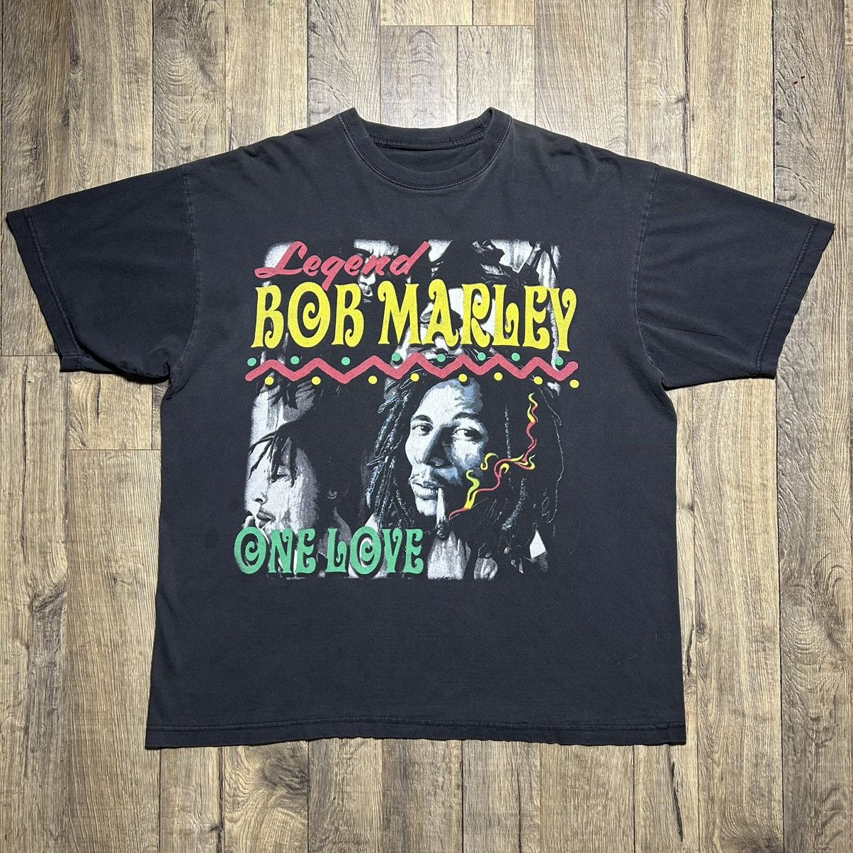 Bob Marley × Vintage Vintage 90s Bob Marley One Love Rap T Shirt Men’s XL Music Size US XL / EU 56 / 4 - 1 Thumbnail