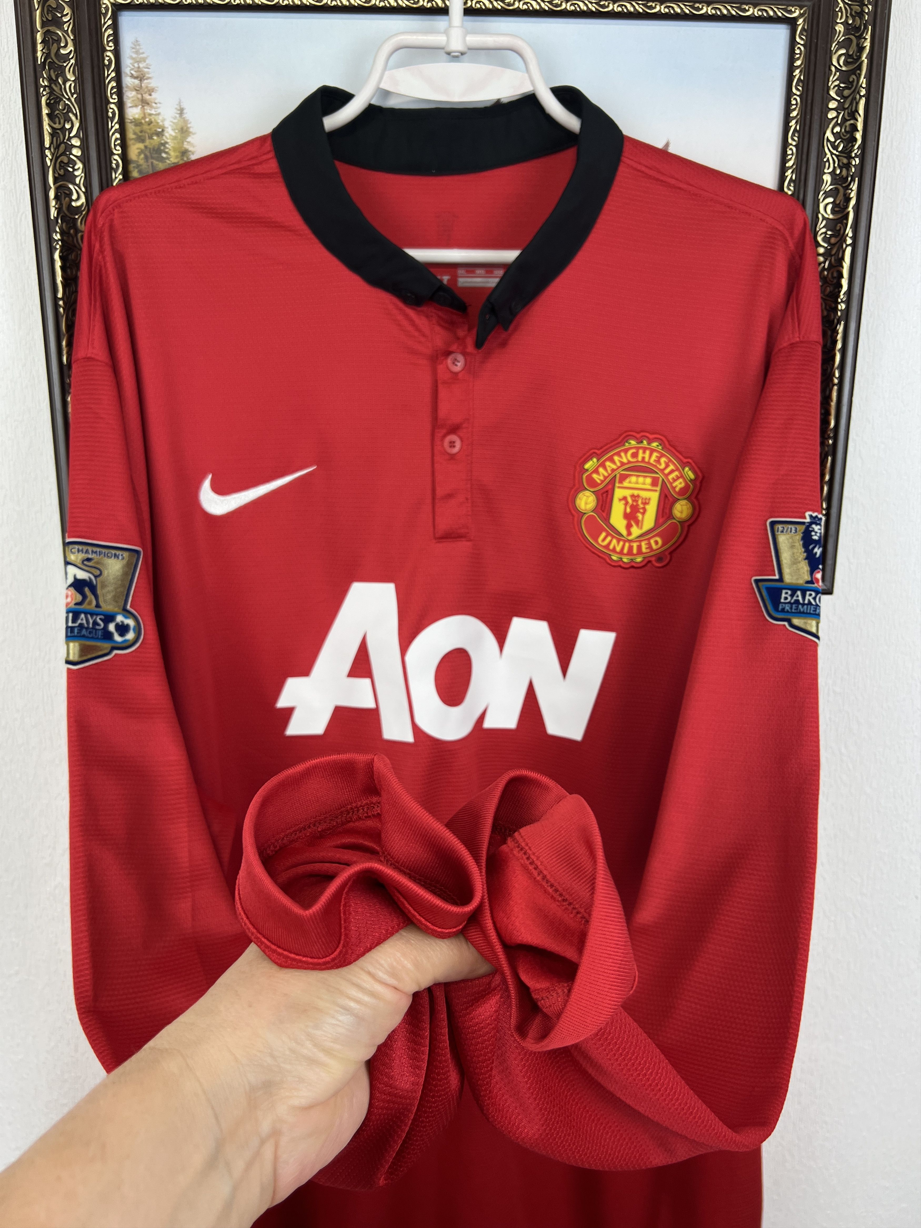 Nike Manchester United football shirt Long Sleeve Jersey Size 3XL Size US XXL / EU 58 / 5 - 7 Thumbnail