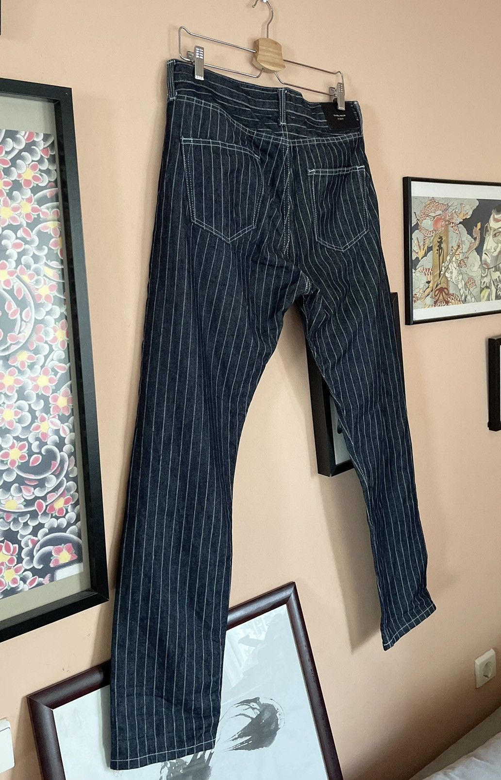 Zara Zara Studio tapered pinstripe denim jeans Size US 32 / EU 48 - 2 Thumbnail