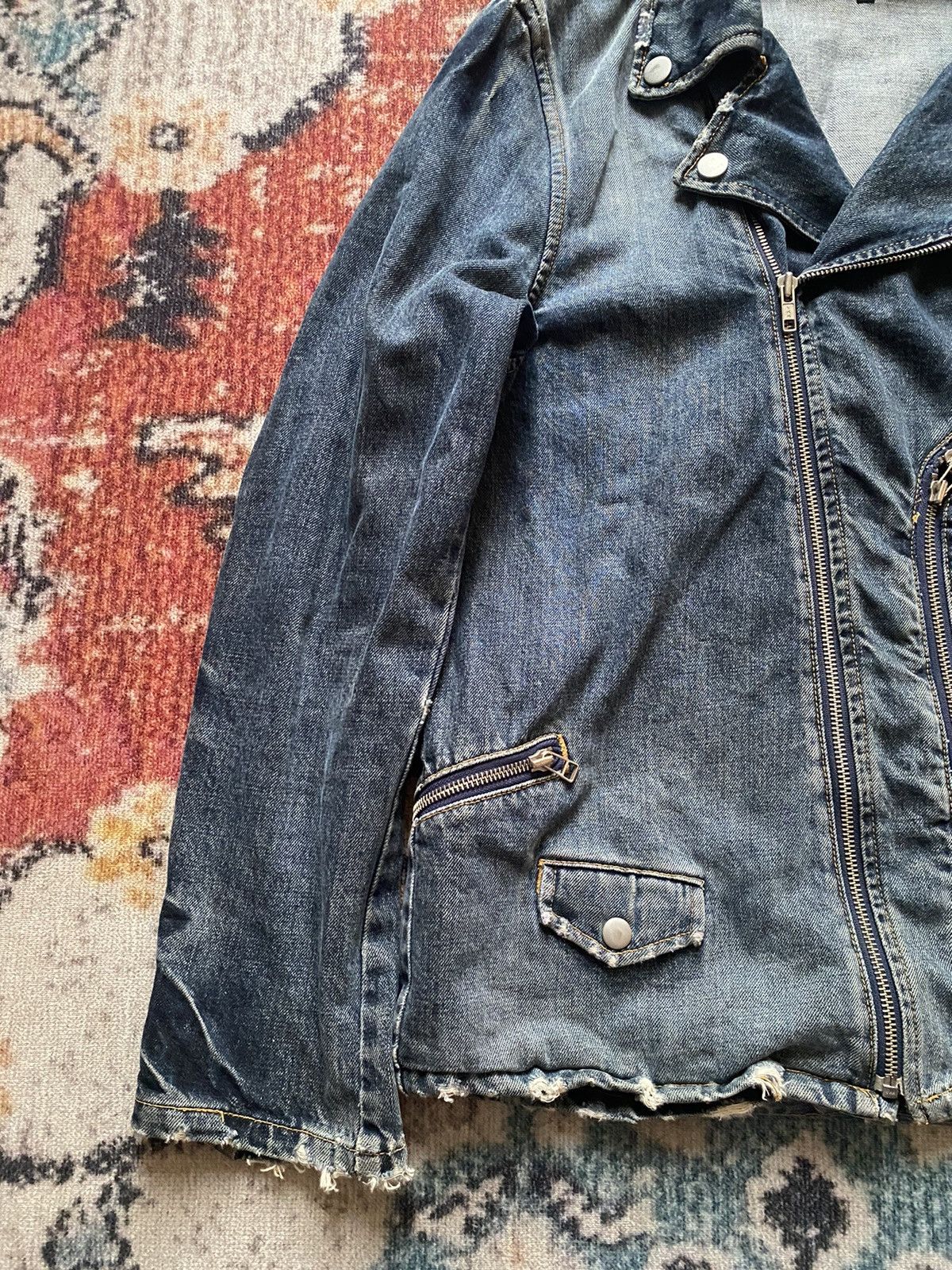 Beams Plus × Japanese Brand disstressed denim jacket Size US L / EU 52-54 / 3 - 4 Thumbnail