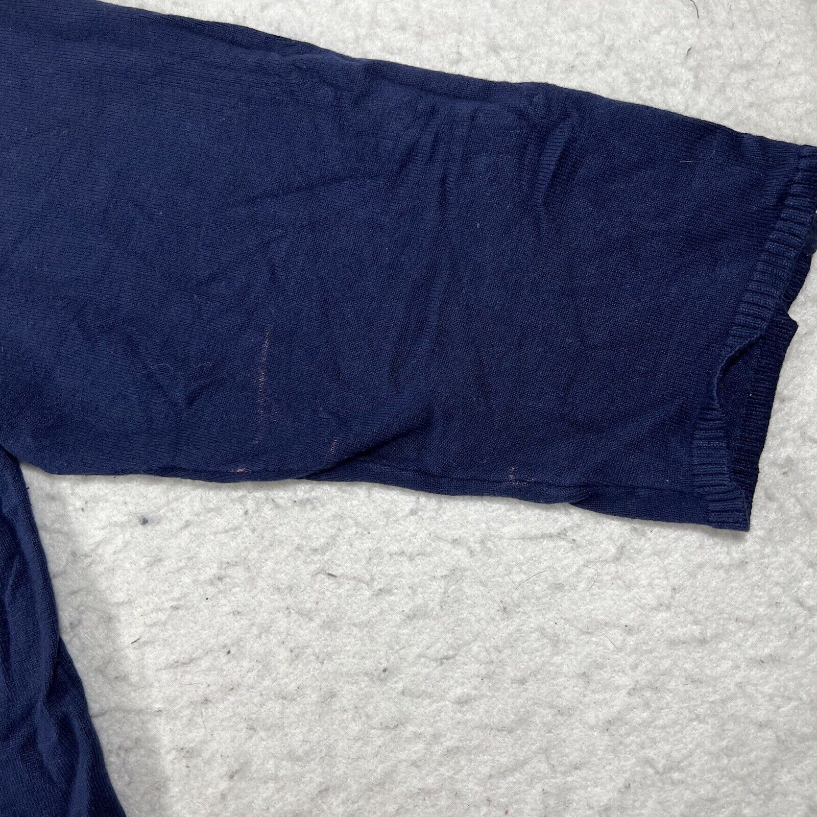 Other TEDDI Large Navy Blue 3/4 Sleeve Sweater Lace Up Wrists Top Size L / US 10 / IT 46 - 5 Thumbnail