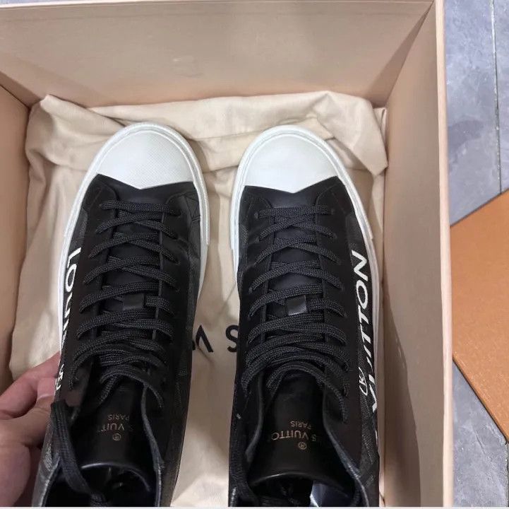 Louis Vuitton Louis Vuitton Black High-Top Fashion Sneakers -2508 Size US 7.5 / EU 40-41 - 7 Thumbnail