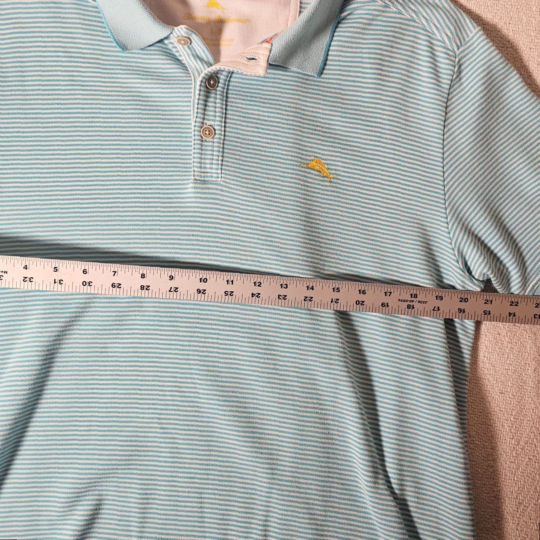 Tommy Bahama Tommy Bahama Polo Shirt Mens L Blue Striped Supima Cotton Polyester Knit Casual Short Sleeve Golf Walking Classic Size US L / EU 52-54 / 3 - 6 Thumbnail