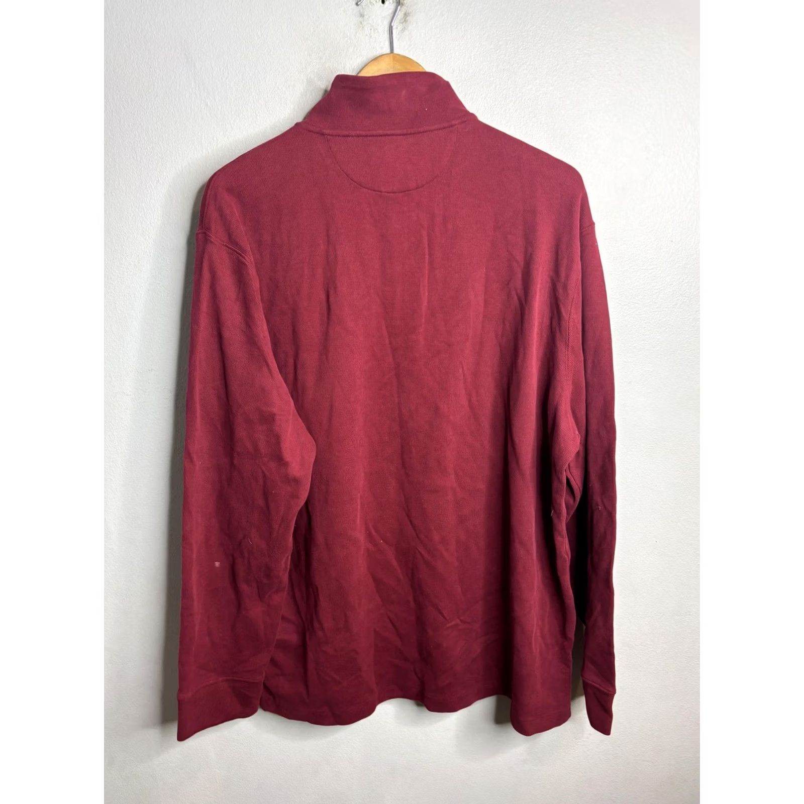 Polo Ralph Lauren Polo Ralph Lauren Sweater Mens XL Red Estate Rib Quarter Zip Pullover Logo Size US XL / EU 56 / 4 - 5 Thumbnail