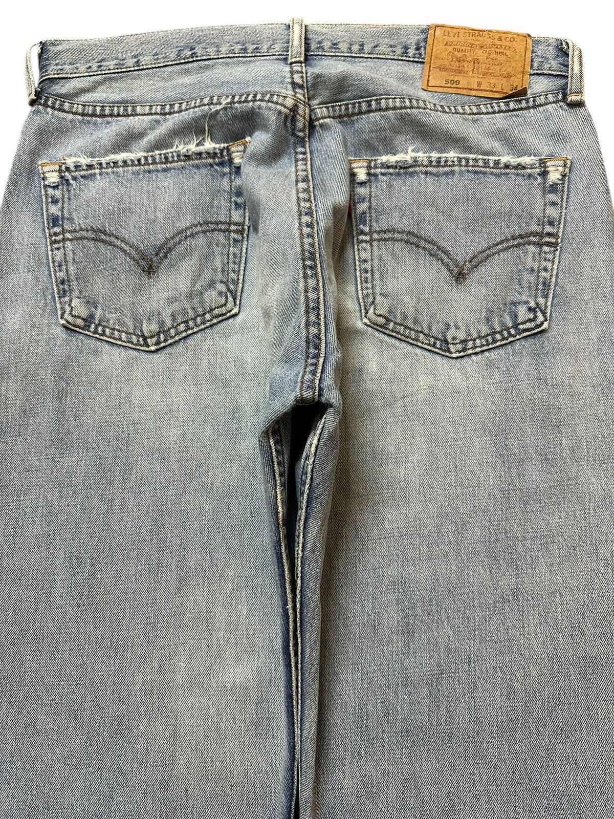 Levi's Vintage Japan 80s Levis 509 Blue Faded Wash Distressed Jeans Size US 33 - 5 Thumbnail