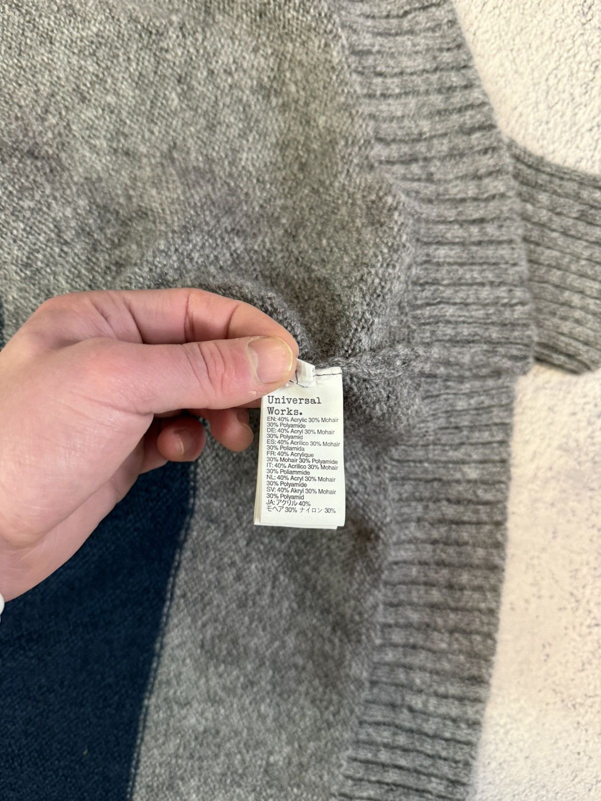 Universal Works Universal Works Mohair Cardigan Men L V-Neck Knit Sweater Size US L / EU 52-54 / 3 - 9 Thumbnail