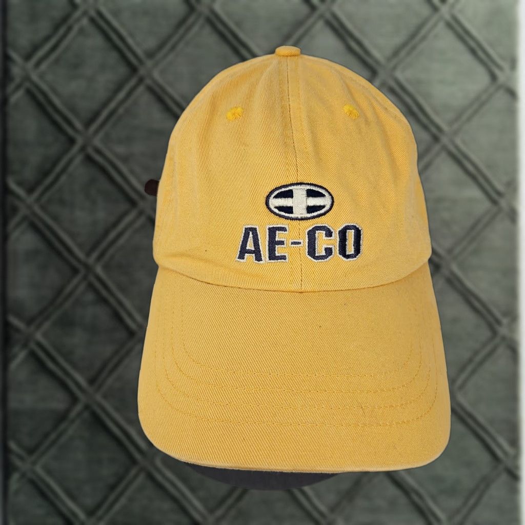 Vintage American Eagle Performance Hat Cap Strap Back One Size Yellow Logo Baseball Mens Size ONE SIZE - 1 Thumbnail