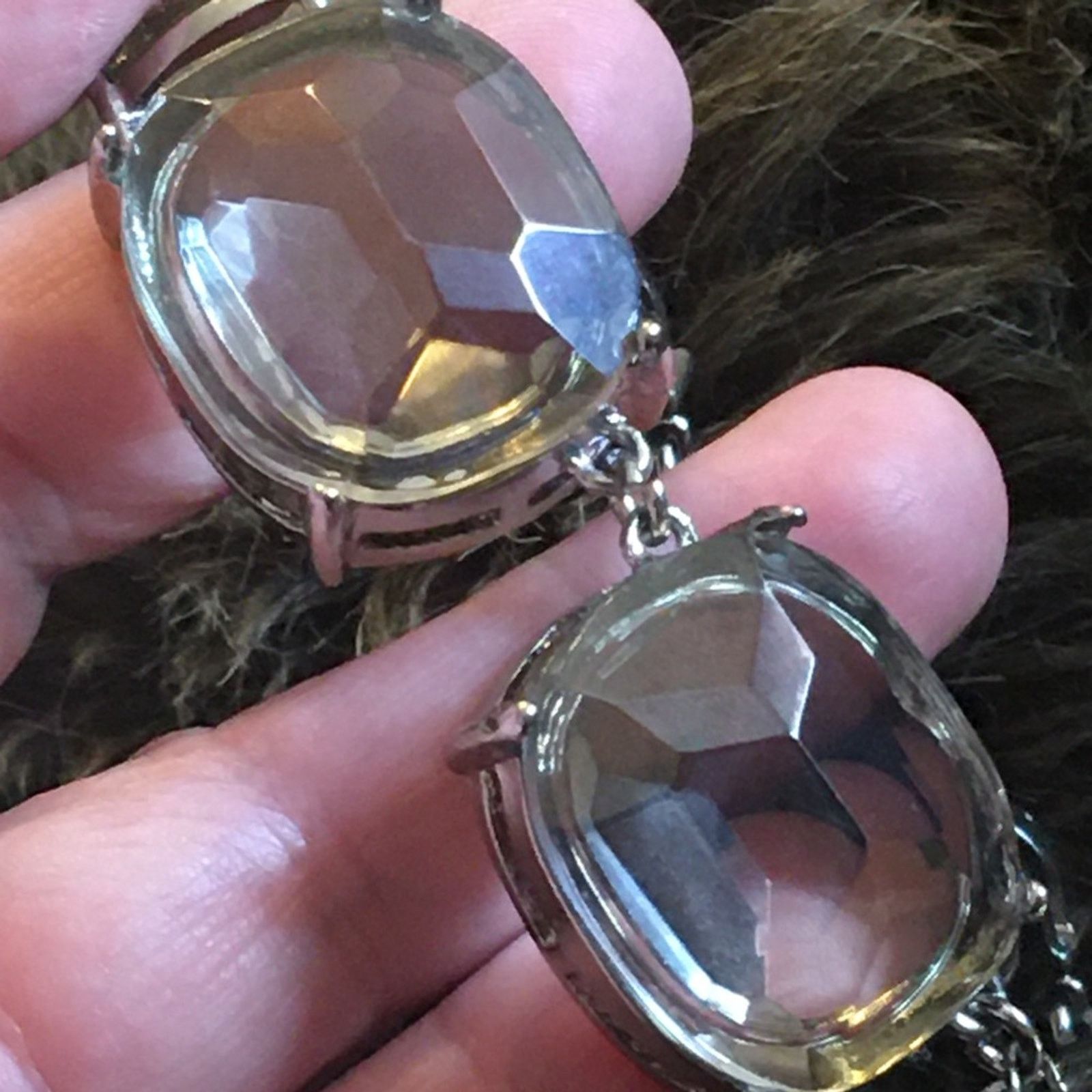 White House Black Market WHBM bold graduated faceted smoky stone necklace Size ONE SIZE - 6 Thumbnail