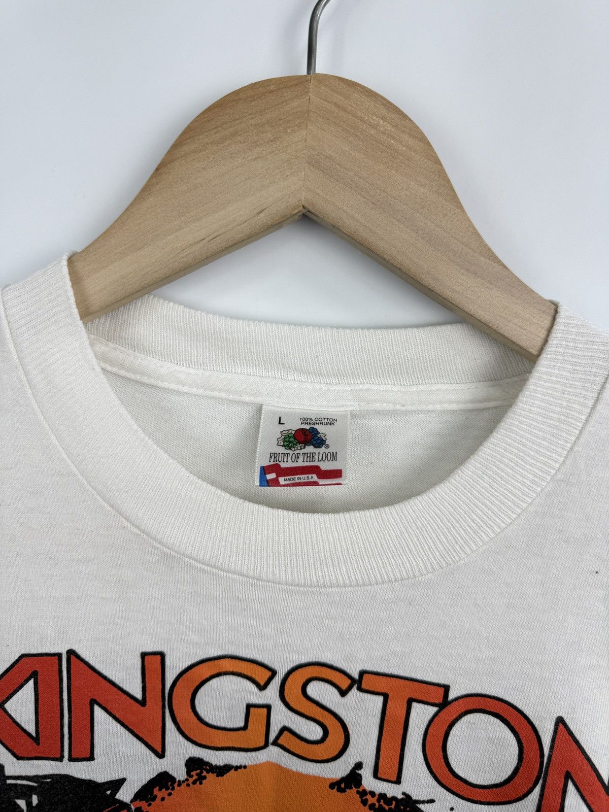 Fruit Of The Loom 🇺🇸 Vintage 80s Vintage Kingston Mines Chicago Blues Center Te Size US L / EU 52-54 / 3 - 5 Thumbnail